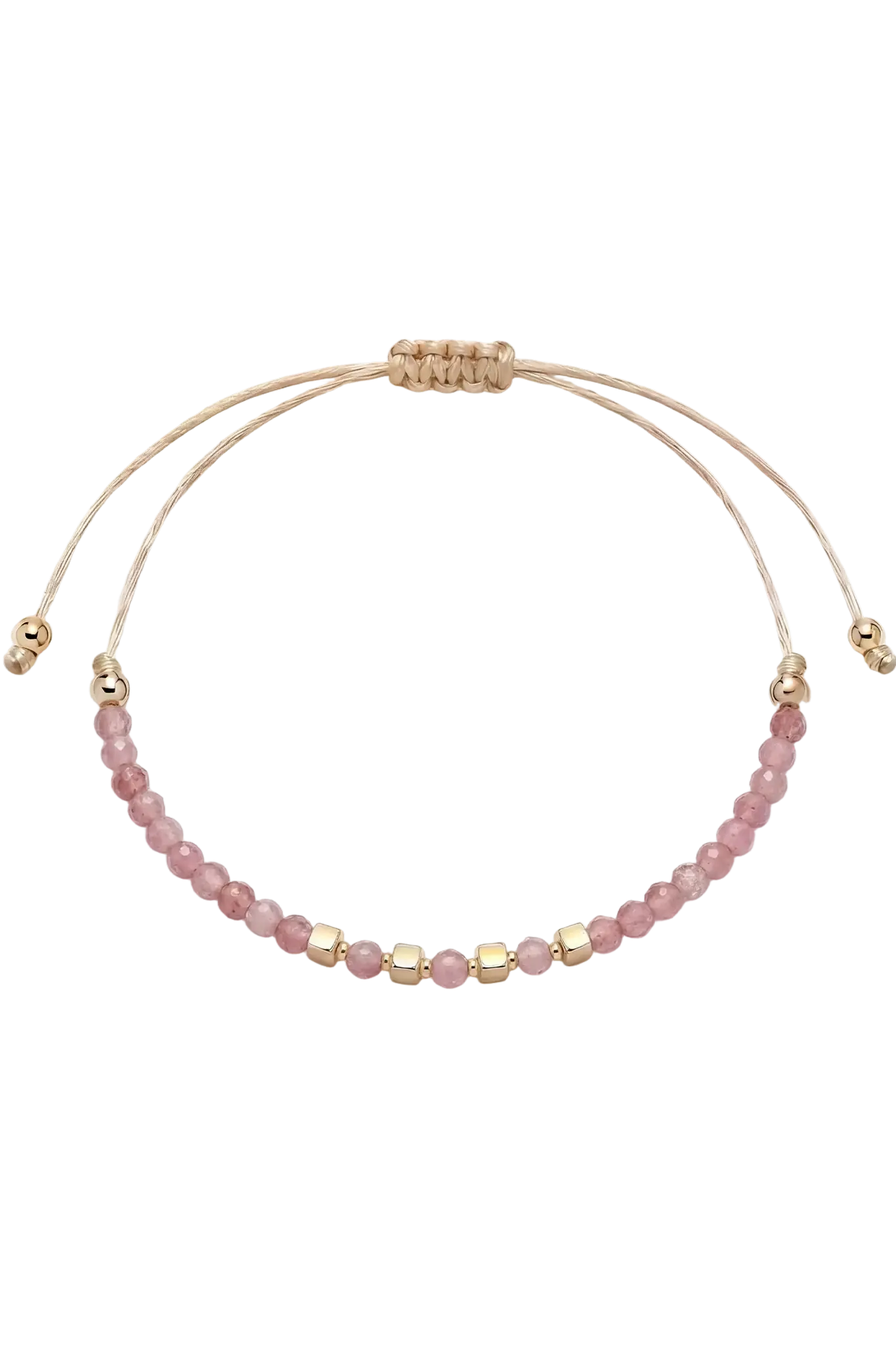 Brățară pe șnur Pink Tourmaline II Lisa&Co.