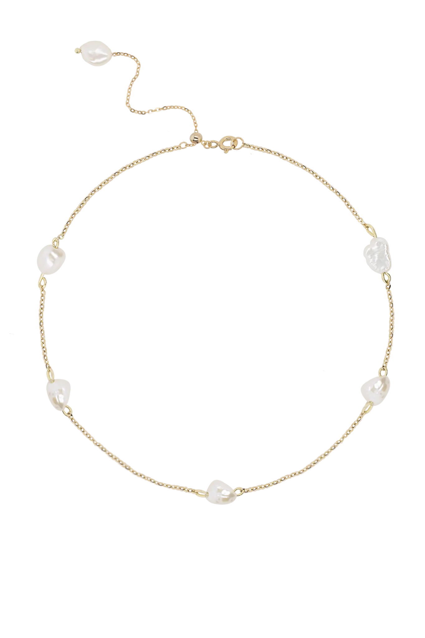 Brățară pentru picior Argint Freshwater Pearls Lisa&Co.