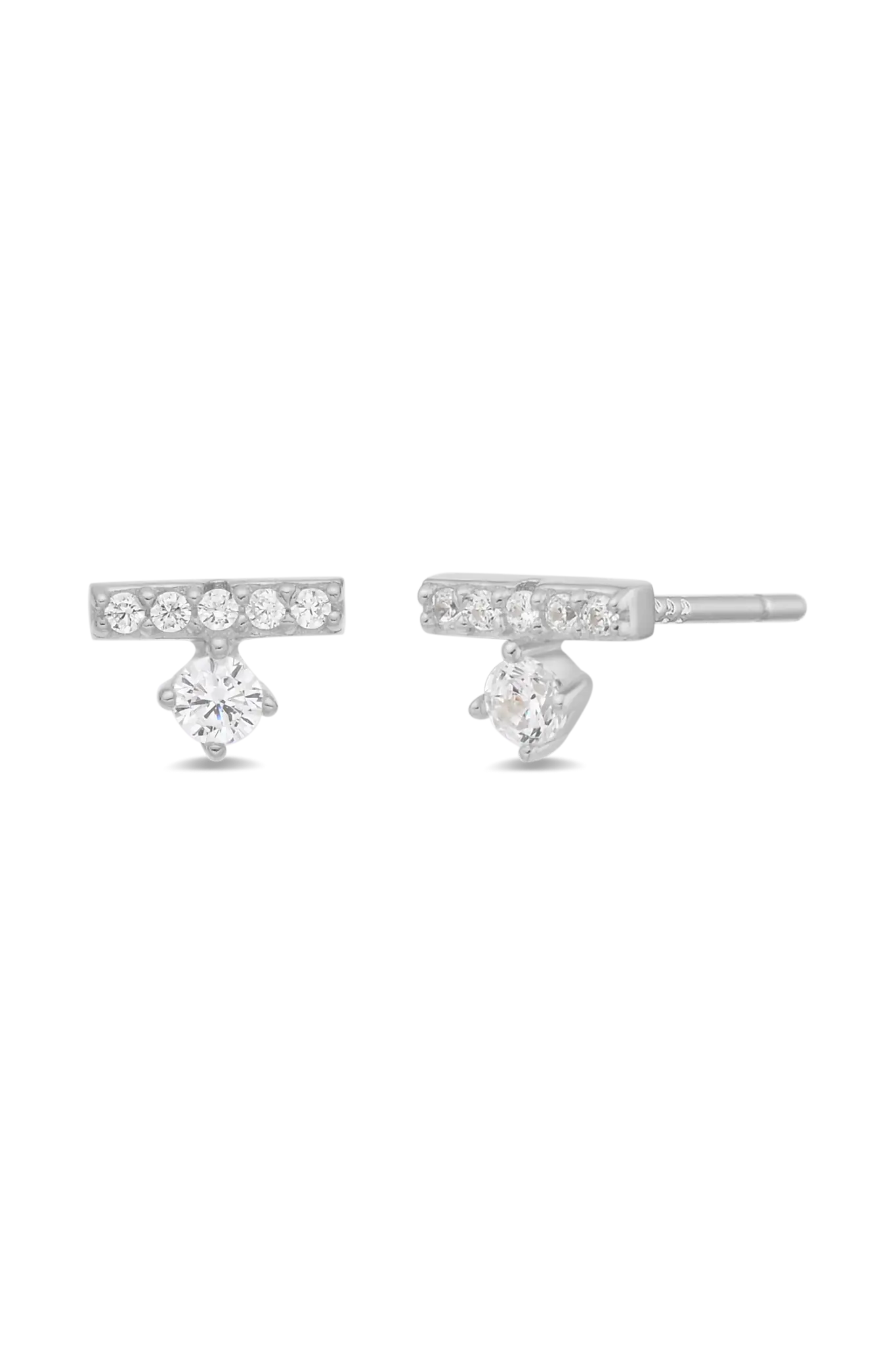 Cercei Argint Baguette&Crystal LisaConcept