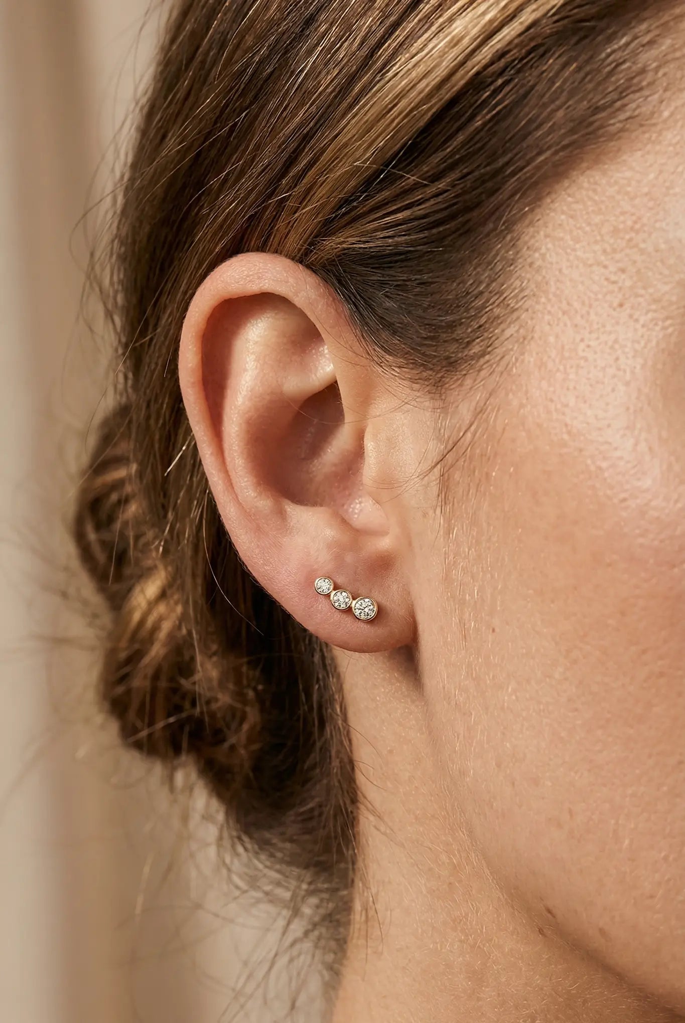 Cercei Argint Bezel LisaConcept