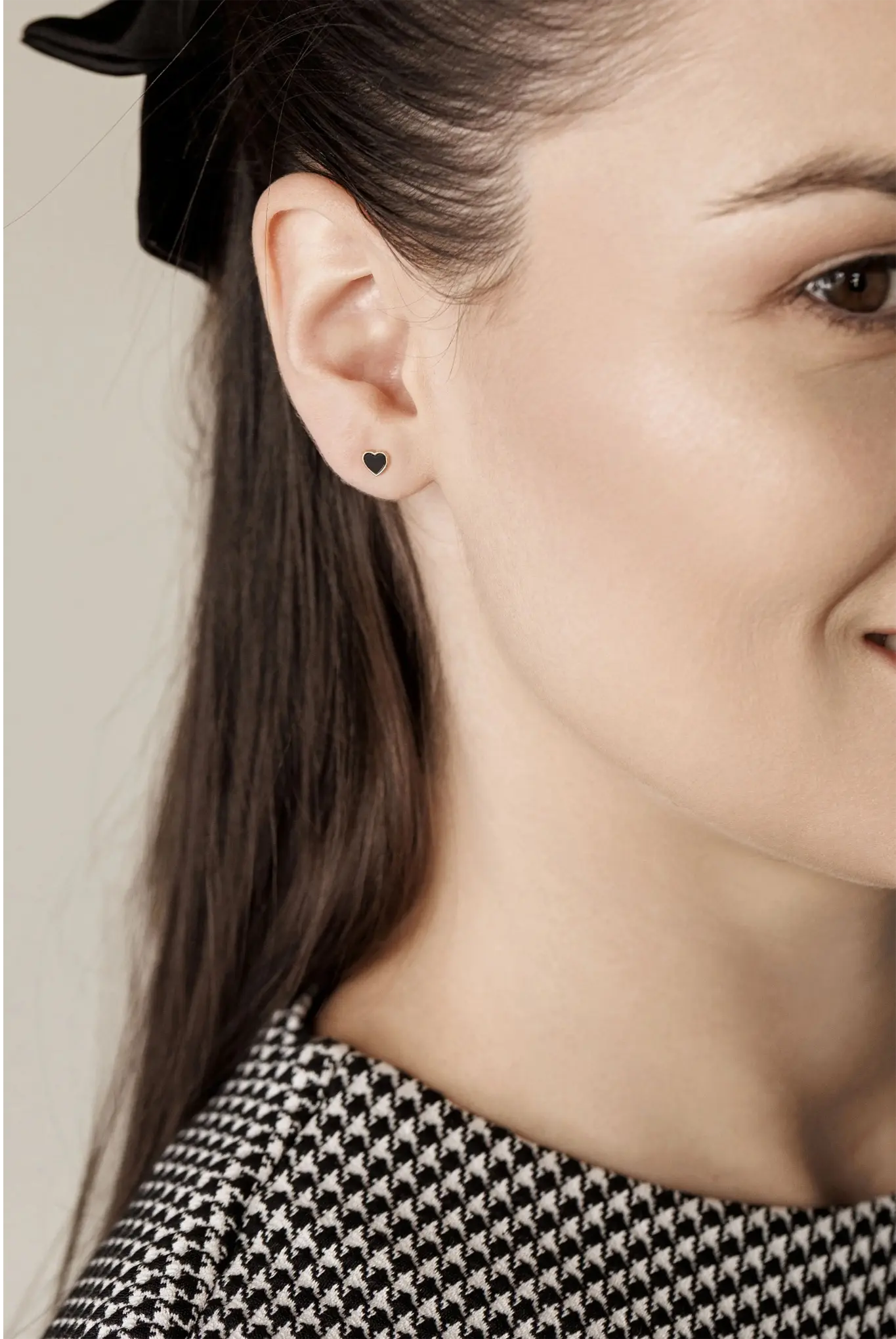 Cercei Argint Black Heart M Lisa&Co.