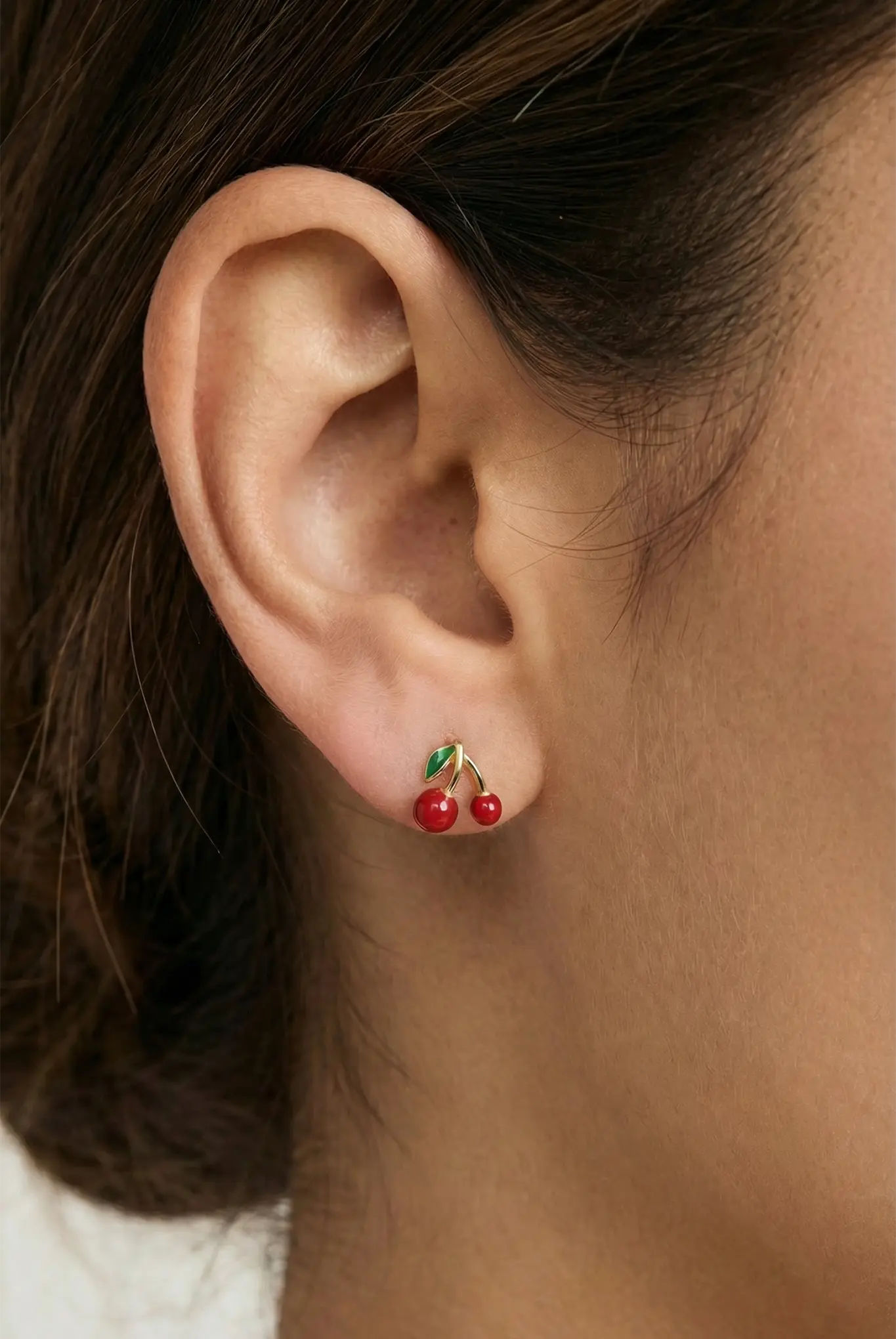 Cercei Argint Cherry Lisa&Co.