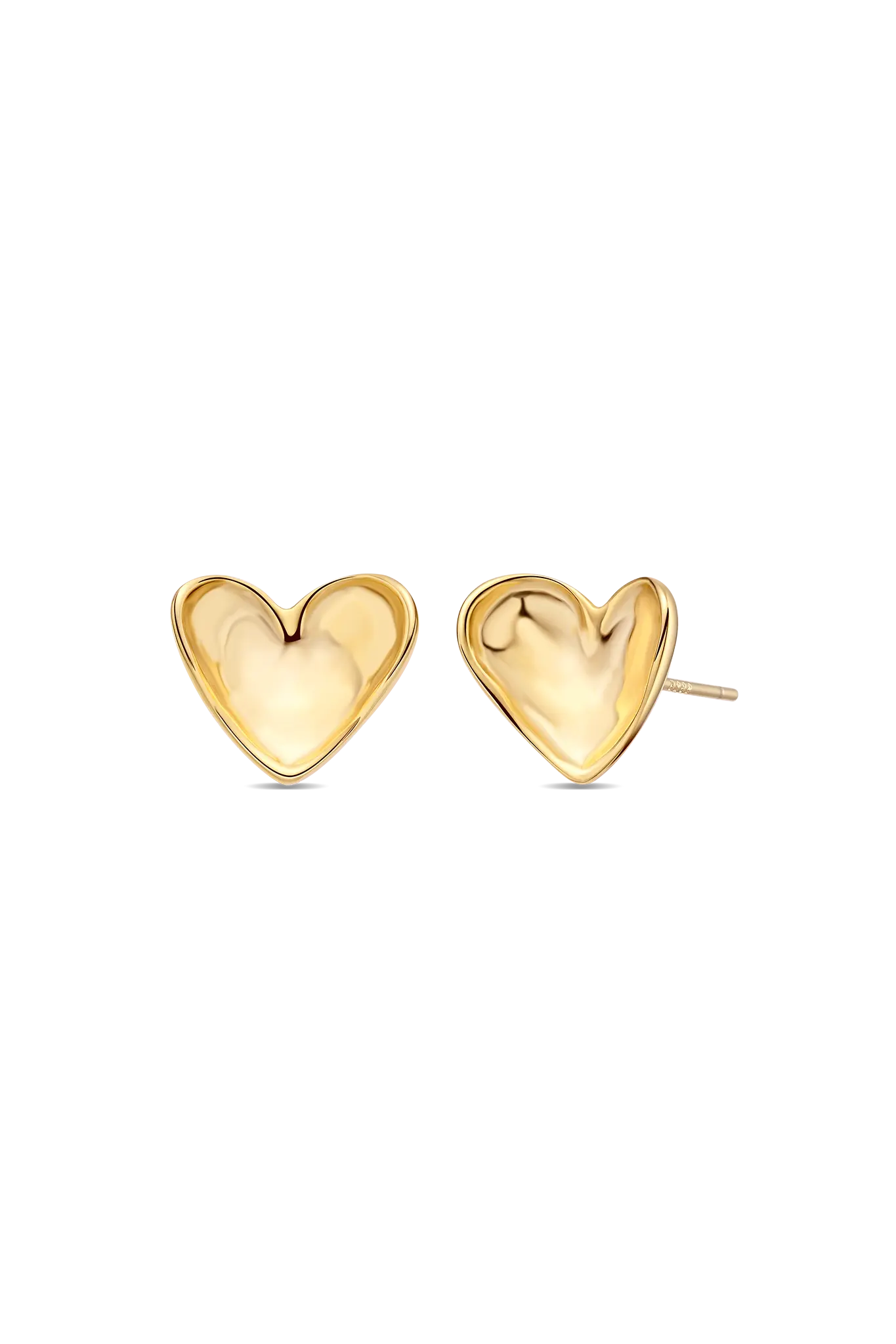 Cercei Argint Crinkle Heart Lisa&Co.