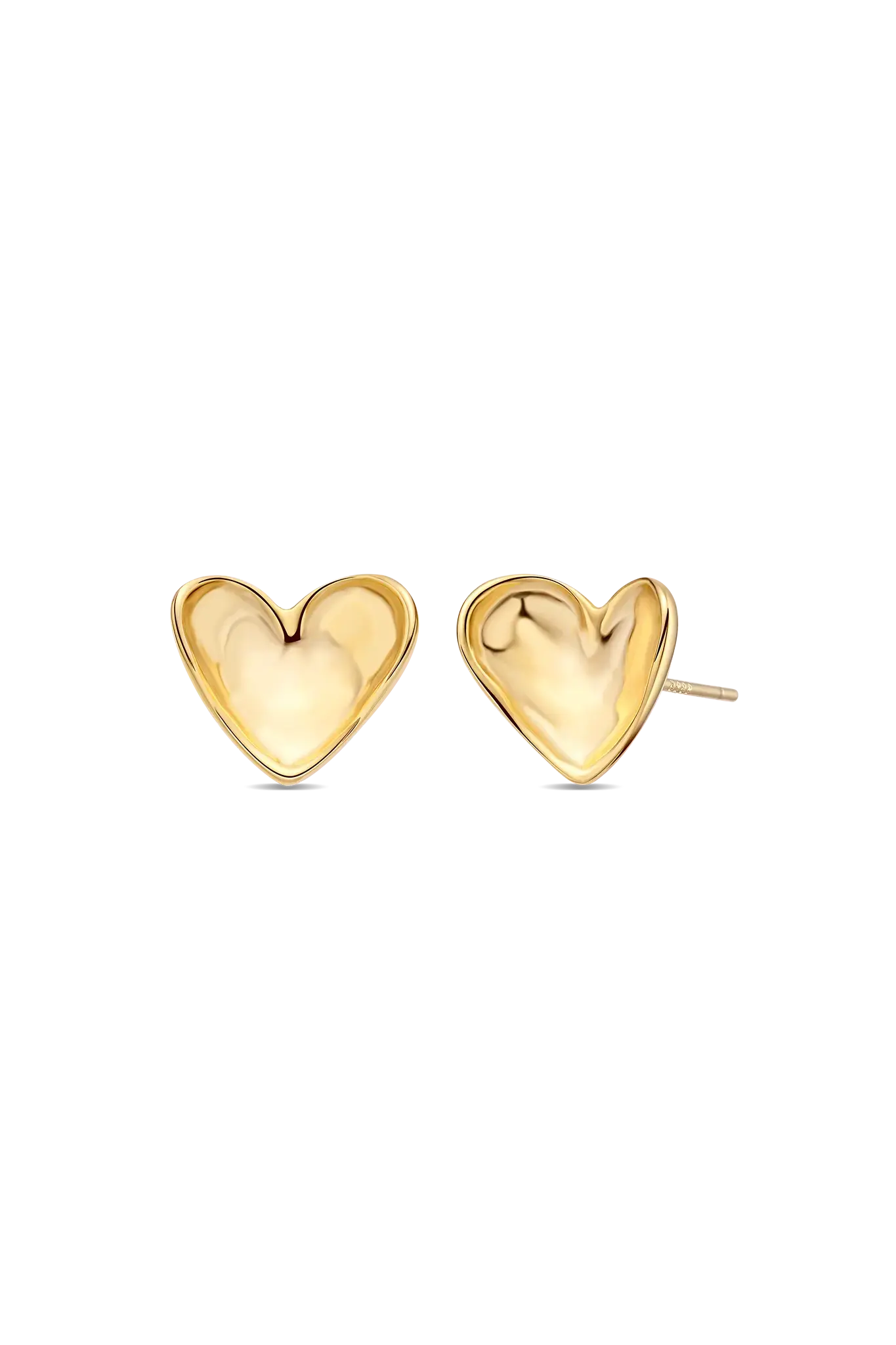 Cercei Argint Crinkle Heart Lisa&Co.