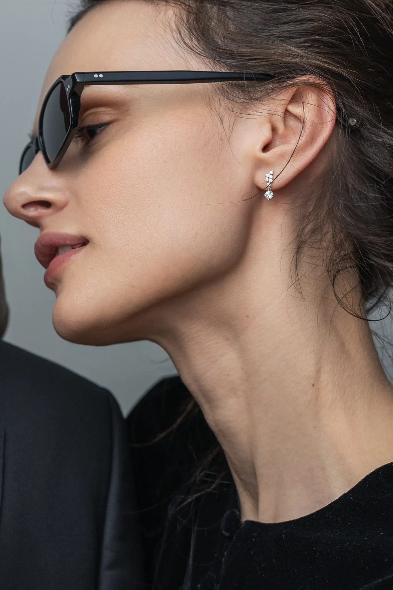 Cercei Argint Crystal Avalanche LisaConcept