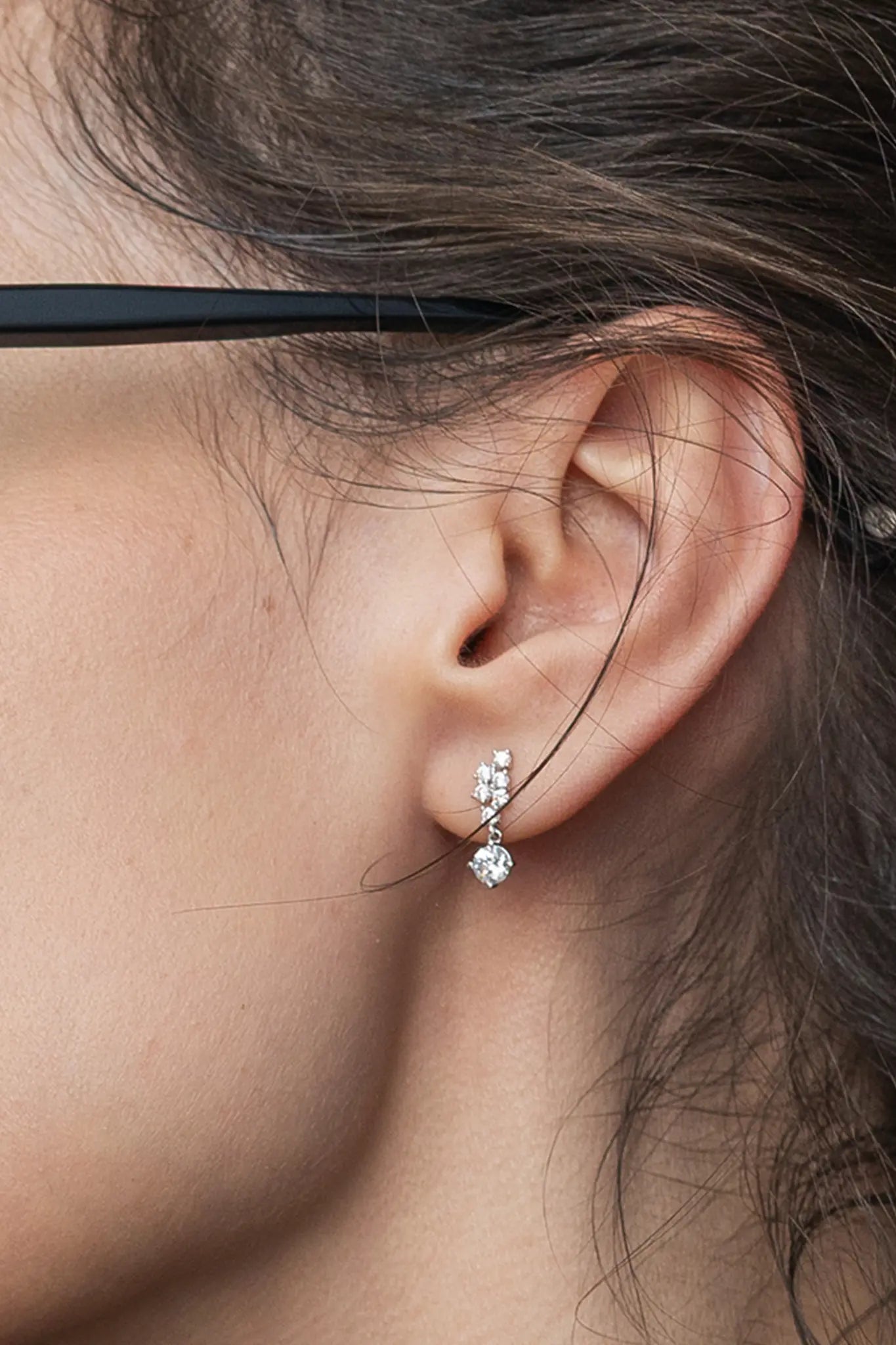 Cercei Argint Crystal Avalanche LisaConcept