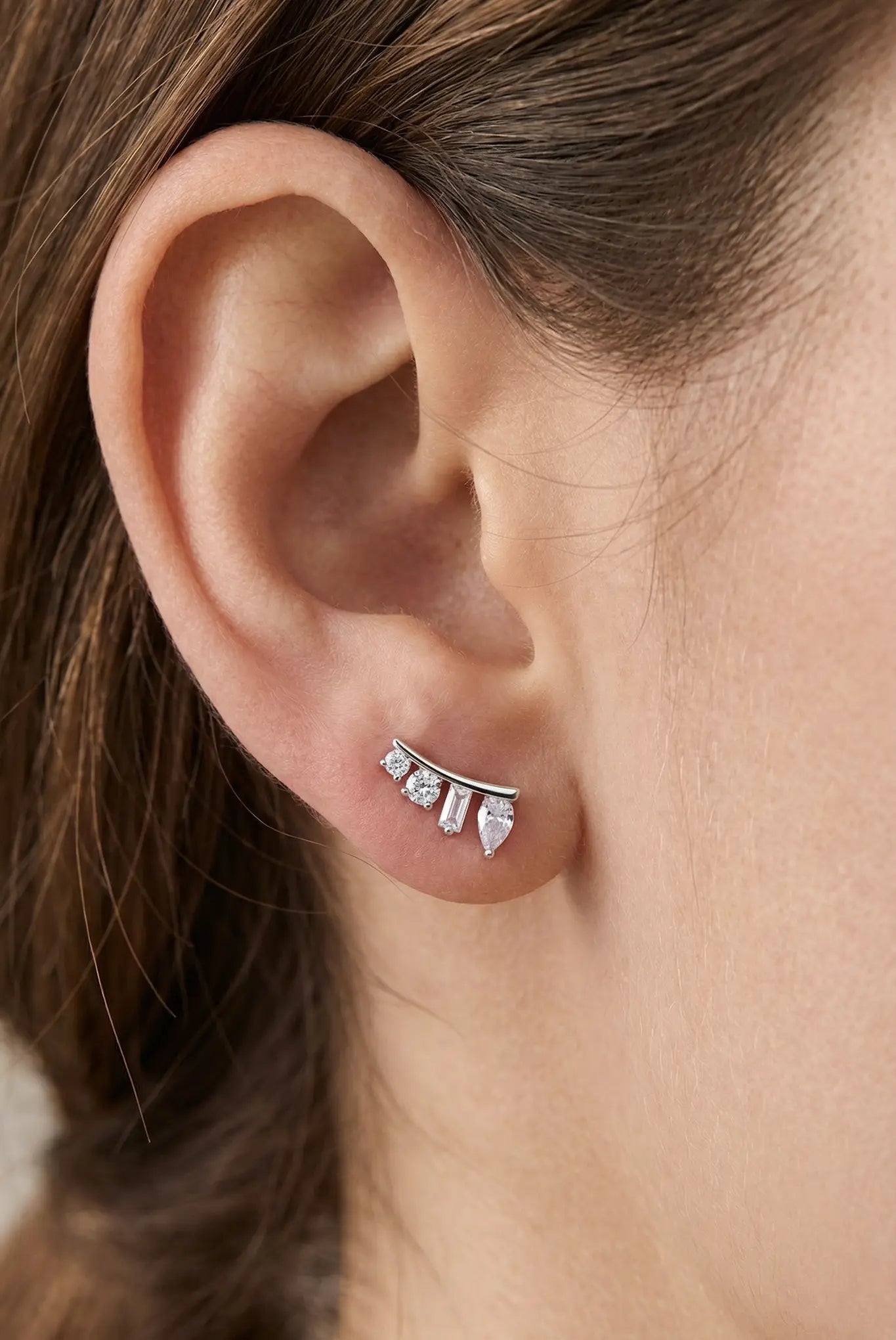 Cercei Argint Crystal Grace Lisa&Co.