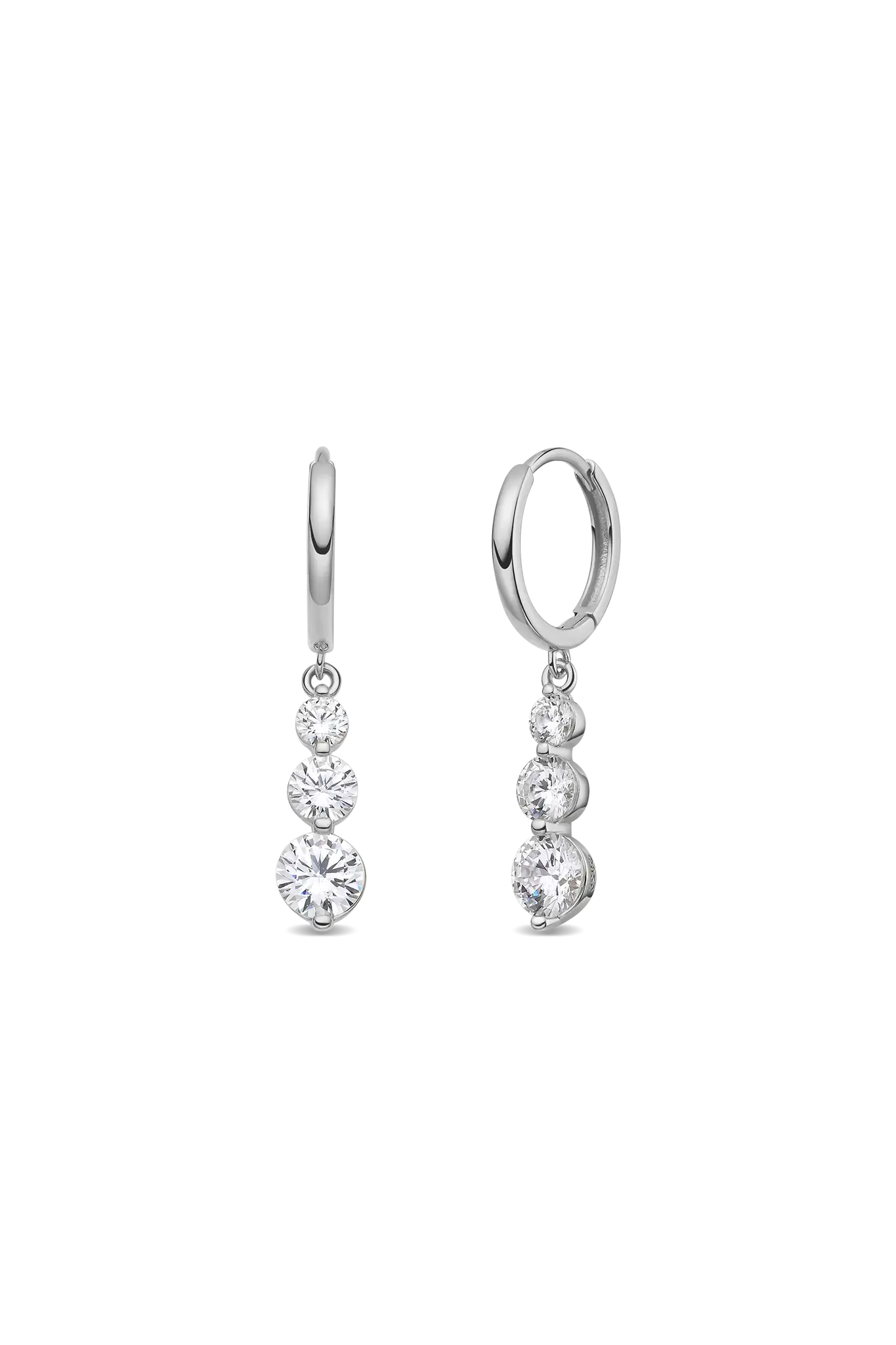 Cercei Argint Crystal Sway Hoop LisaConcept