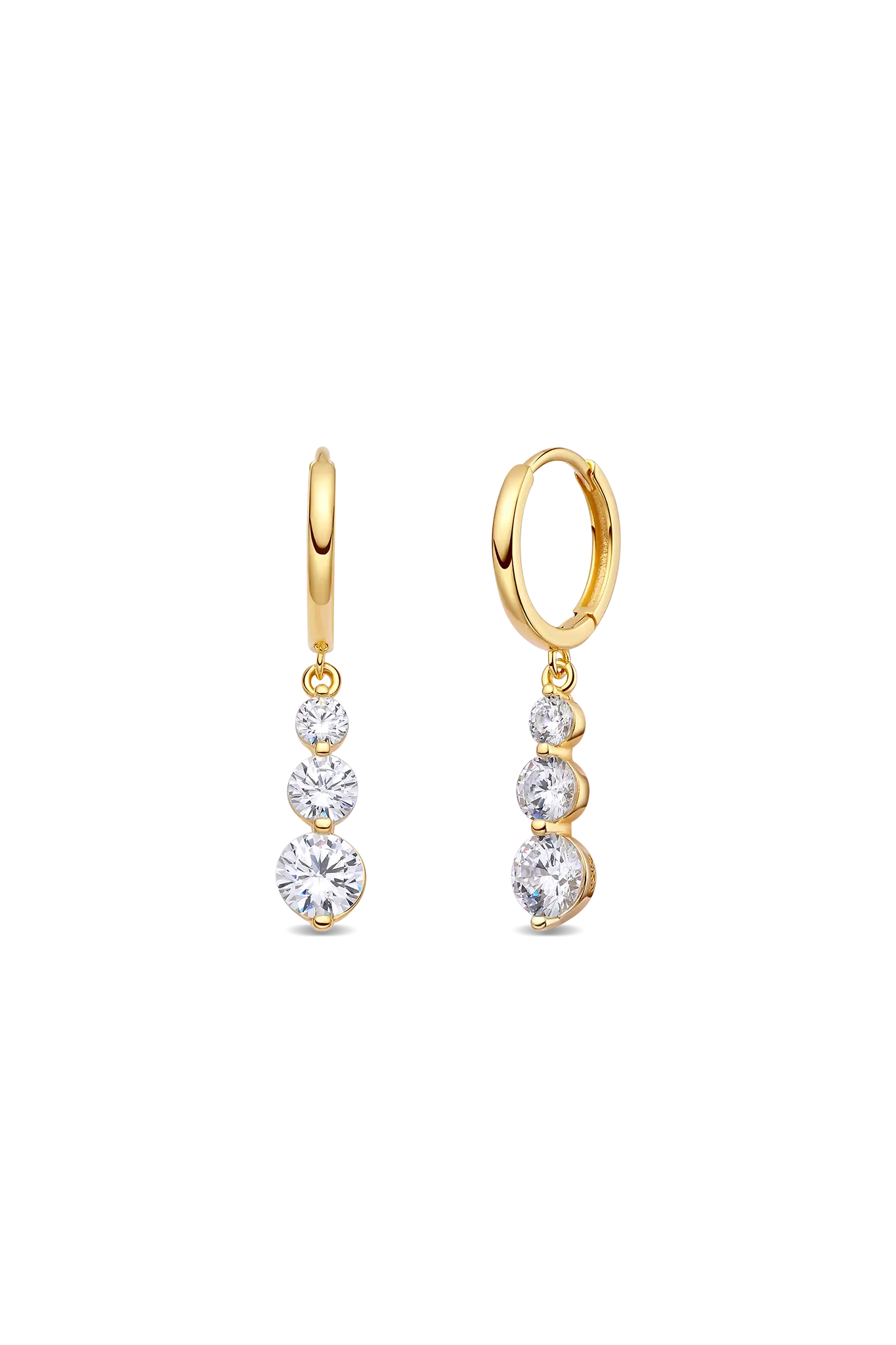 Cercei Argint Crystal Sway Hoop LisaConcept