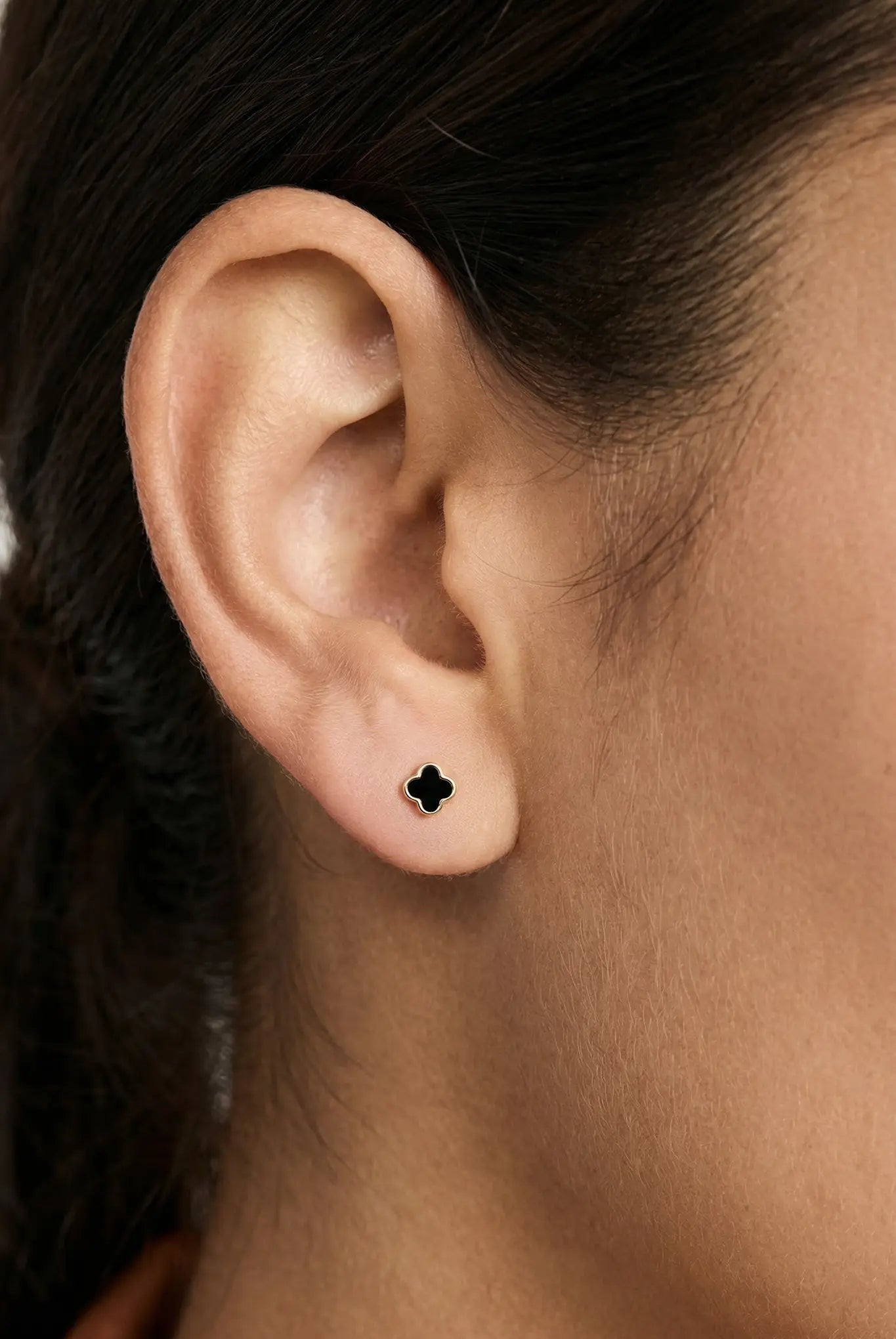 Cercei Argint Enamel Joy Black Lisa&Co.