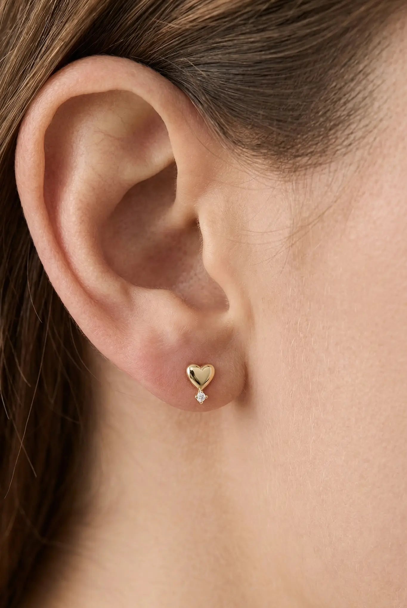 Cercei Argint Filet Heart Pierce Lisa&Co.