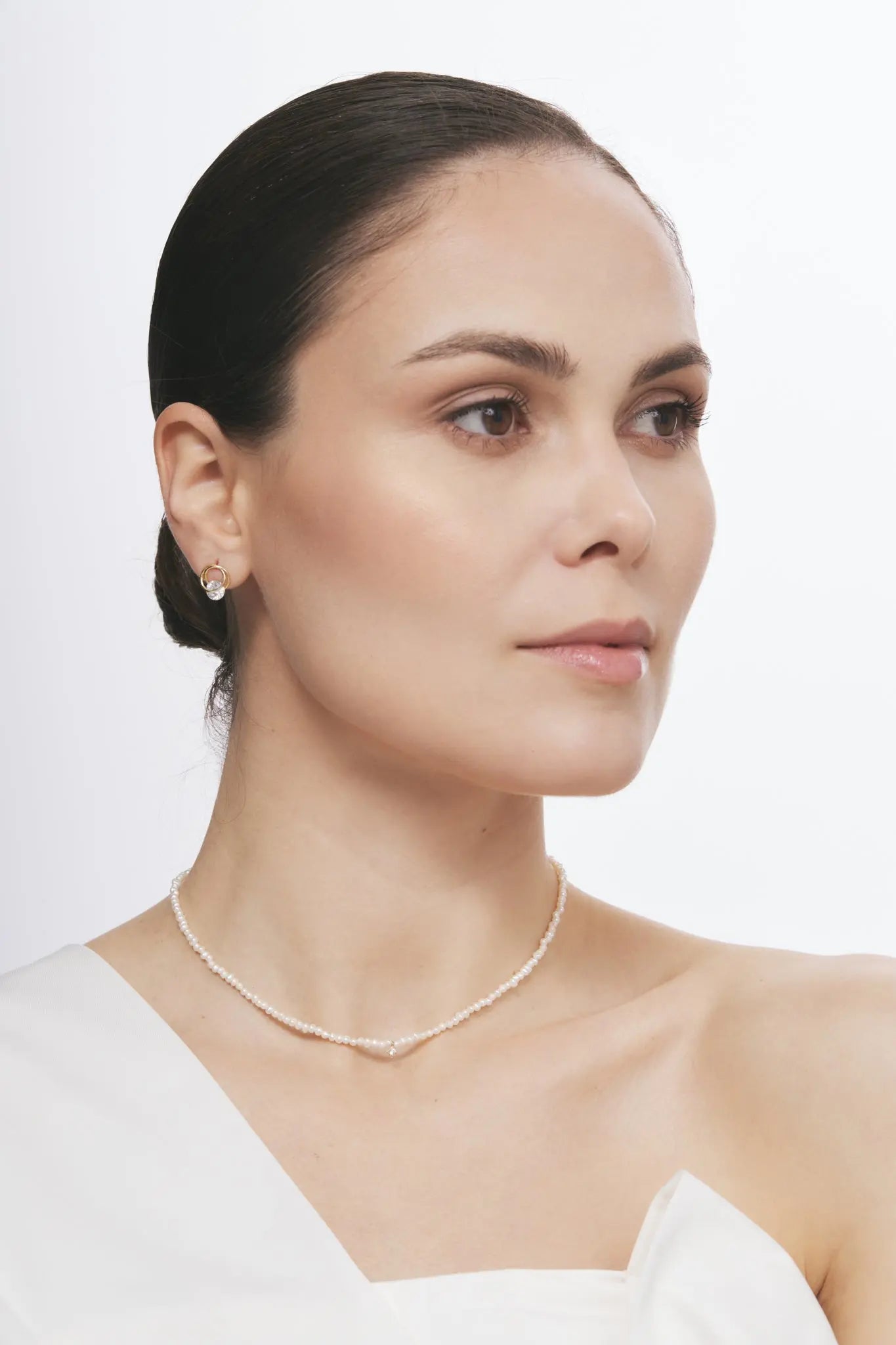 Cercei Argint Floating Stone LisaConcept