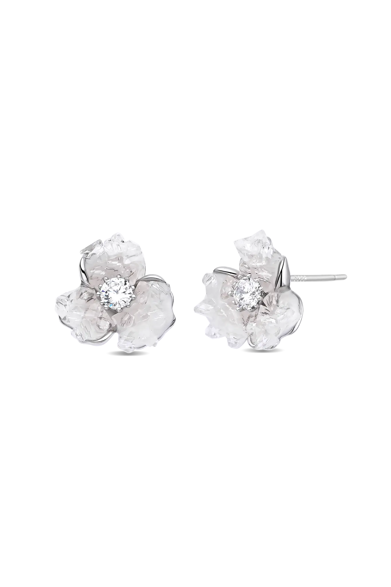 Cercei Argint Flora Frost Lisa&Co.