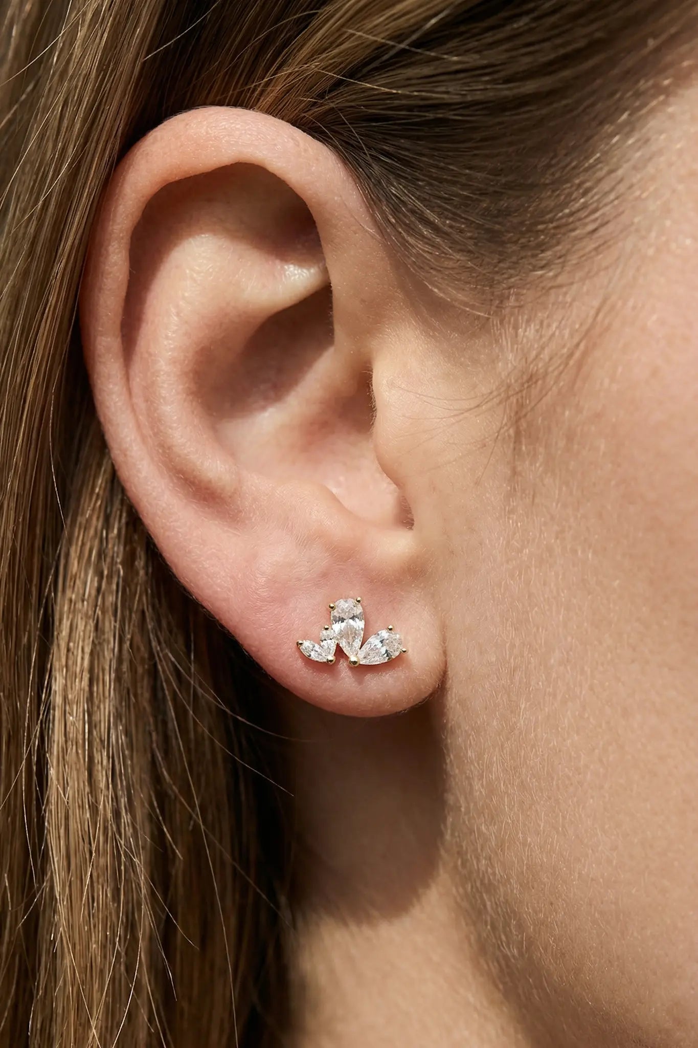 Cercei Argint Floral Lisa&Co.