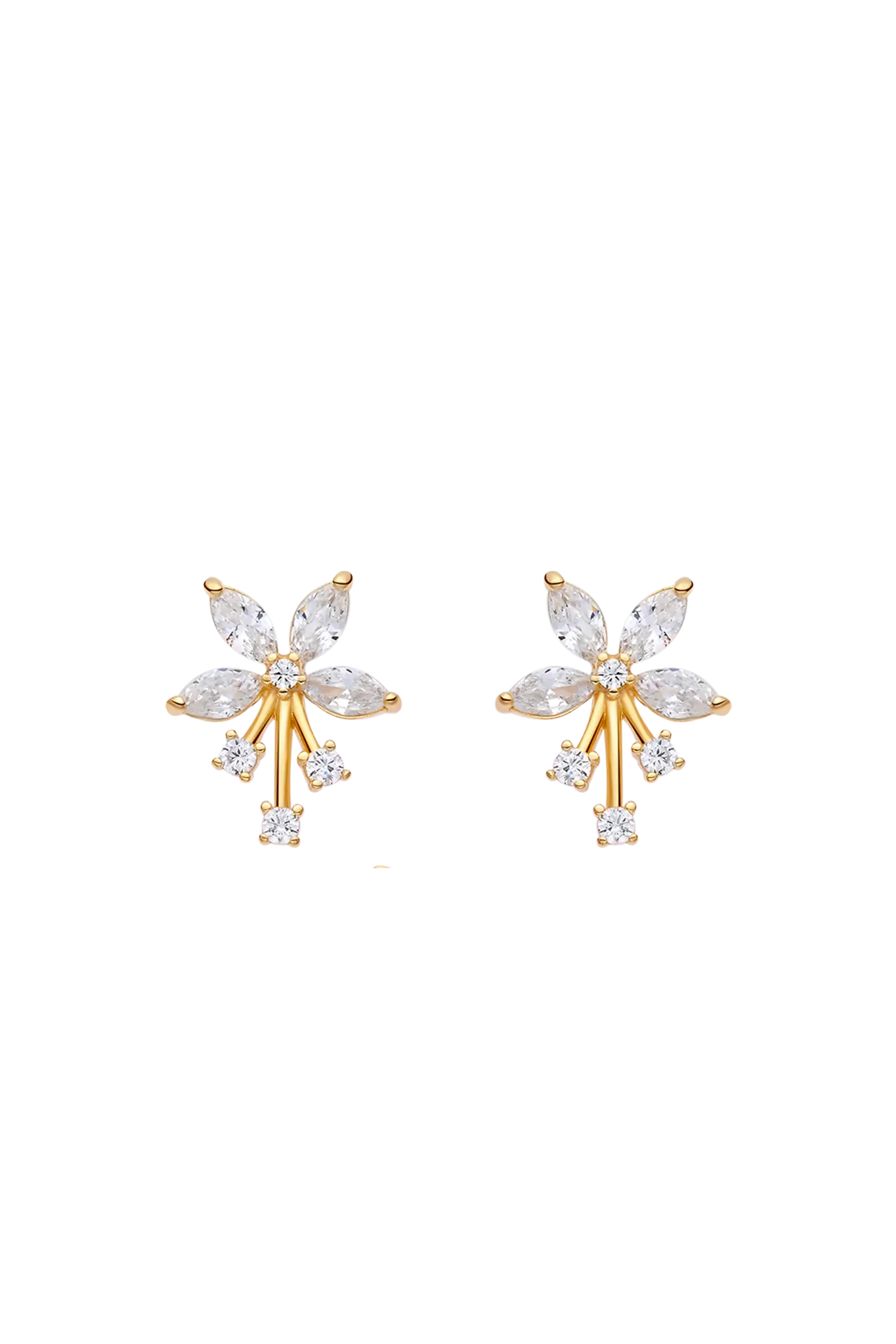 Cercei Argint Flower Spark Lisa&Co.