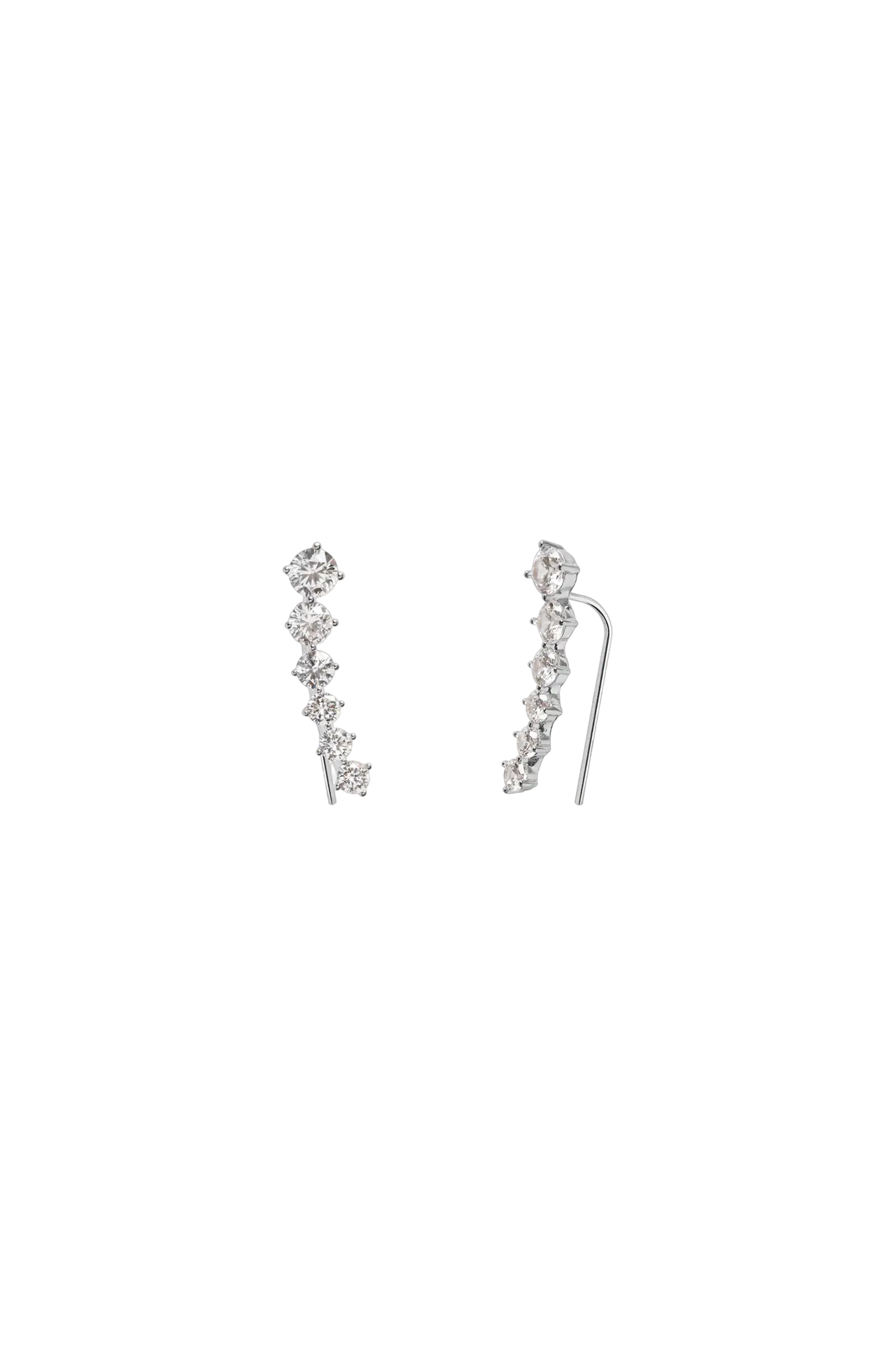 Cercei Argint Gradient Crystals L LisaConcept