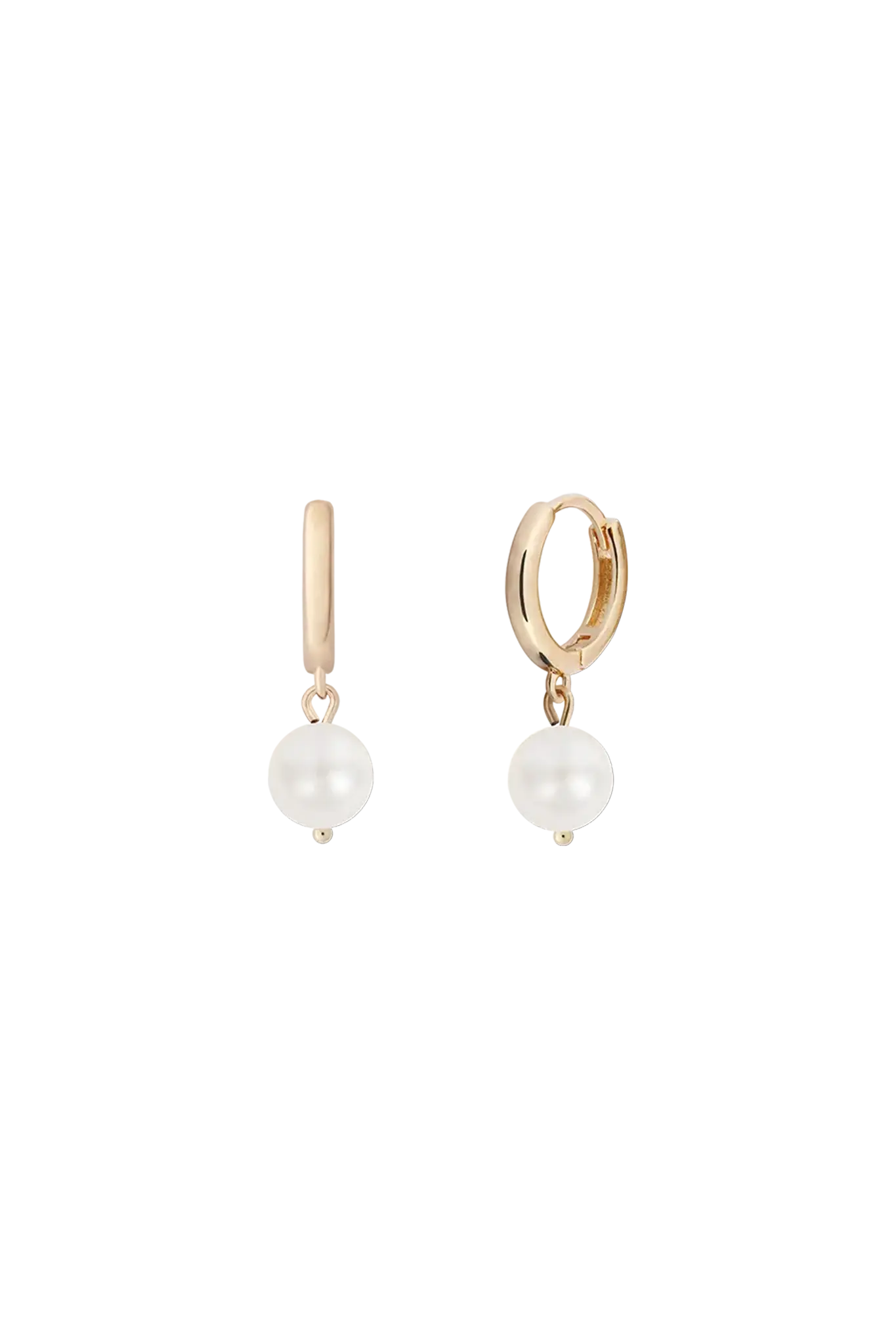 Cercei Argint Mini Circle Pearl LisaConcept