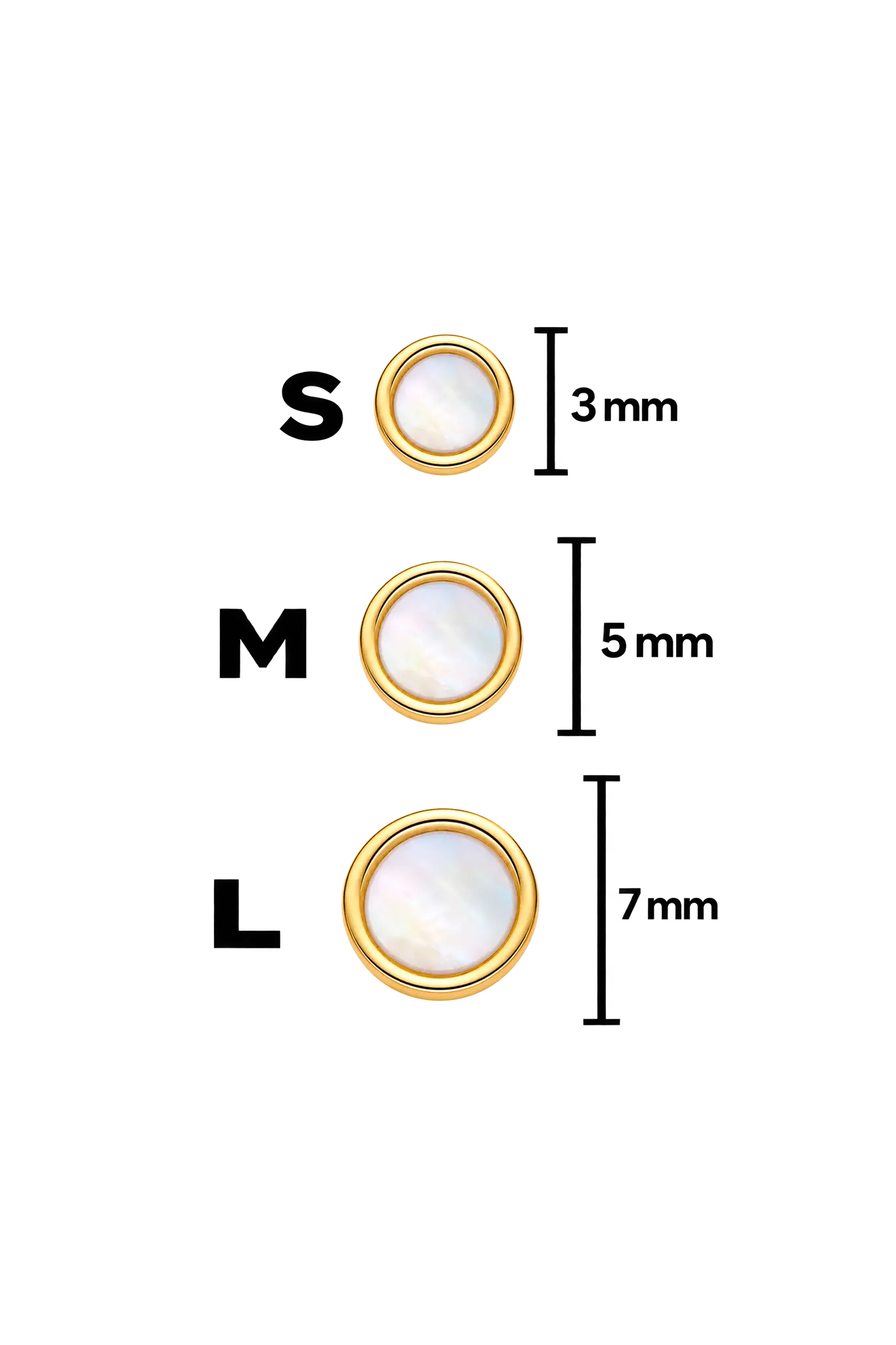 Cercei Argint Mother of Pearl Circle Lisa&Co.