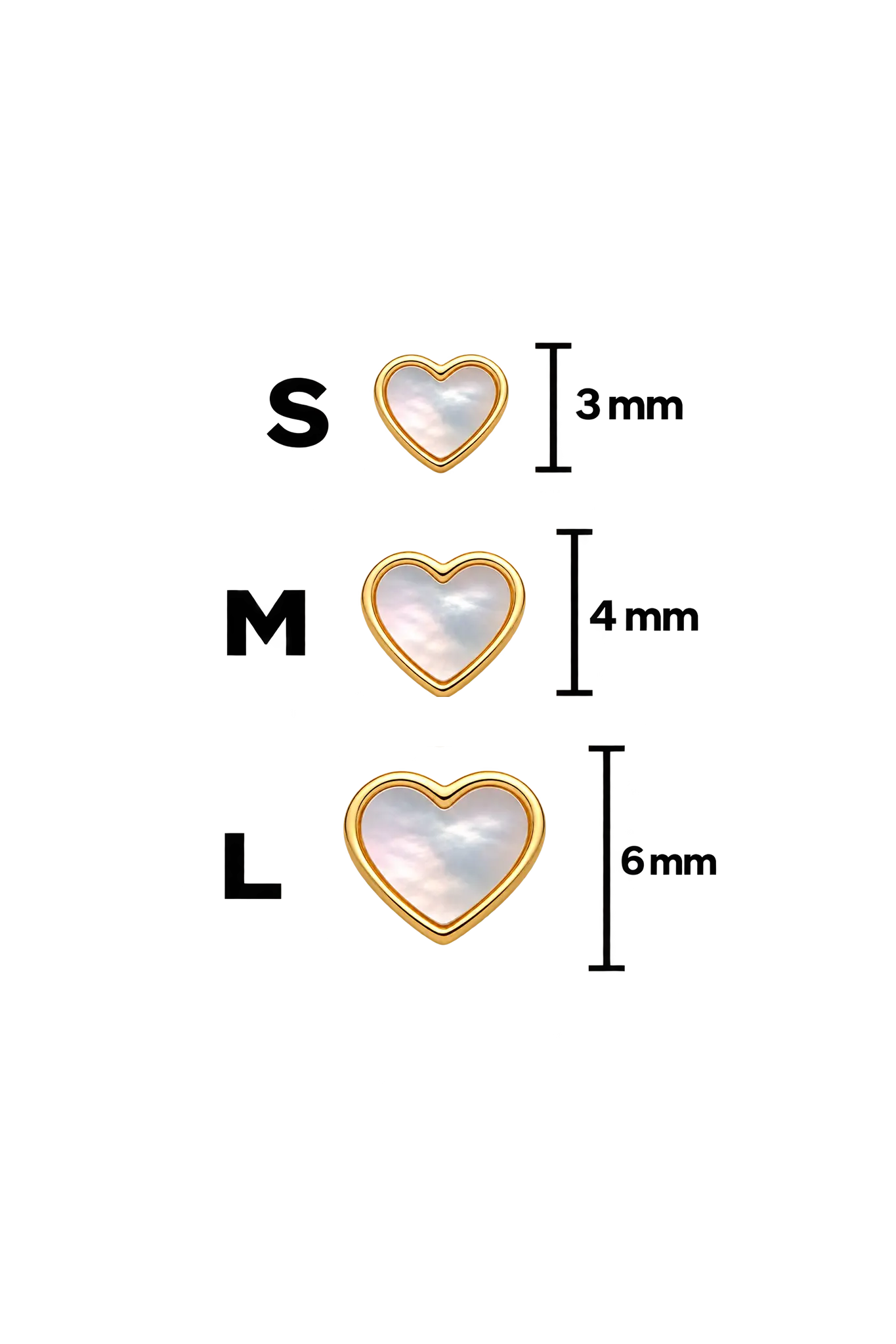 Cercei Argint Mother of Pearl Heart Lisa&Co.