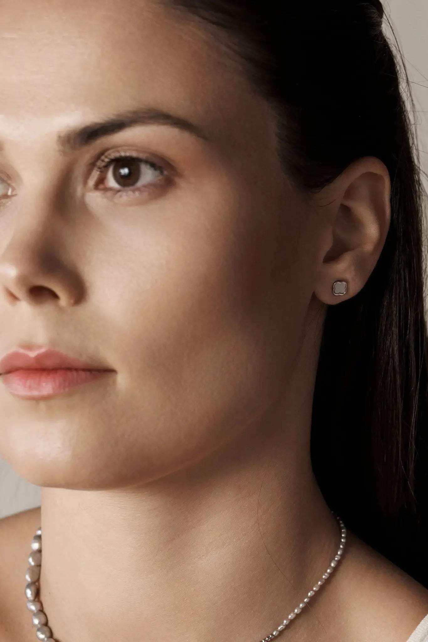 Cercei Argint Mother of Pearl Joy XL Lisa&Co.