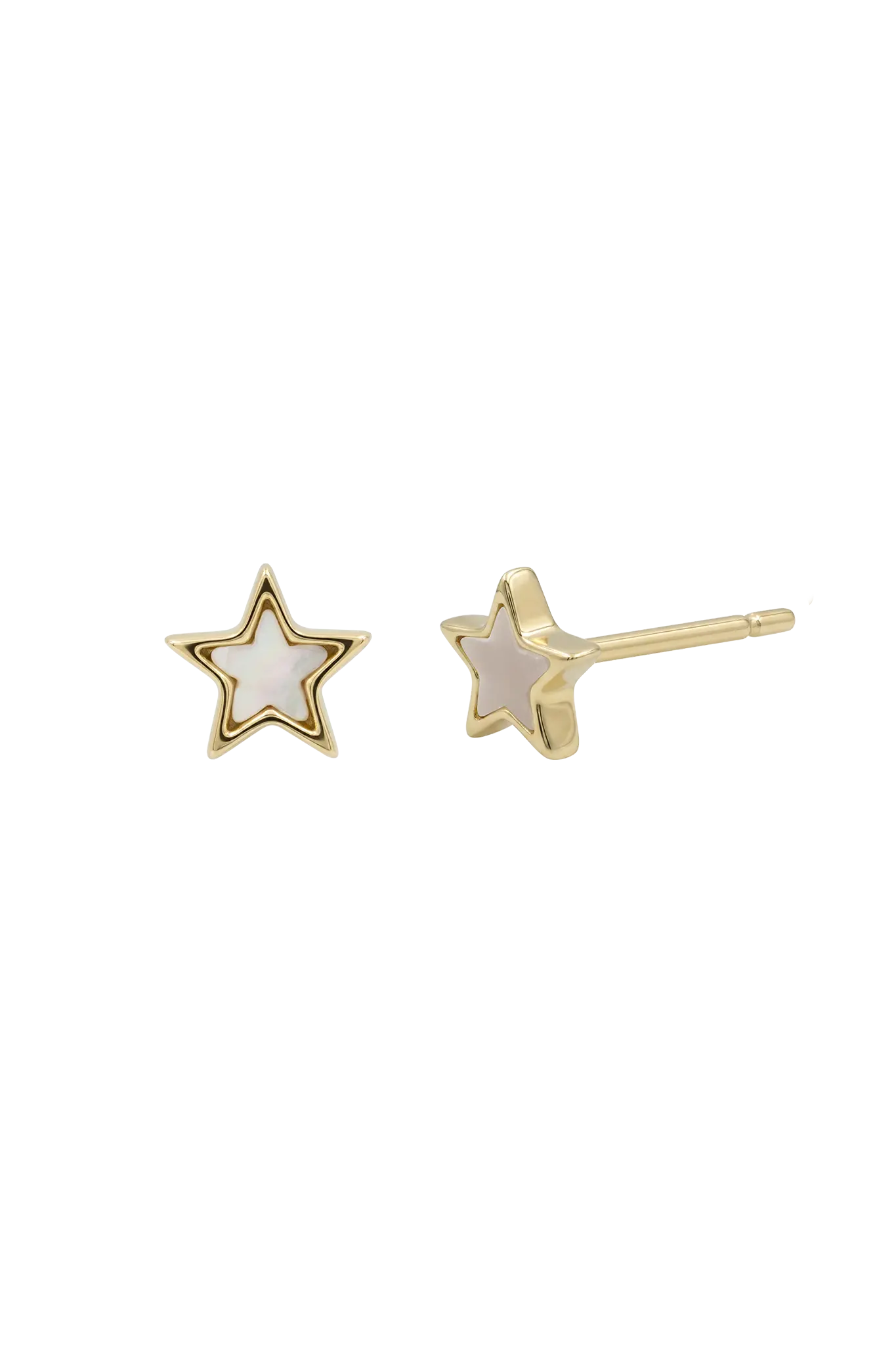 Cercei Argint Mother of Pearl Star Lisa&Co.