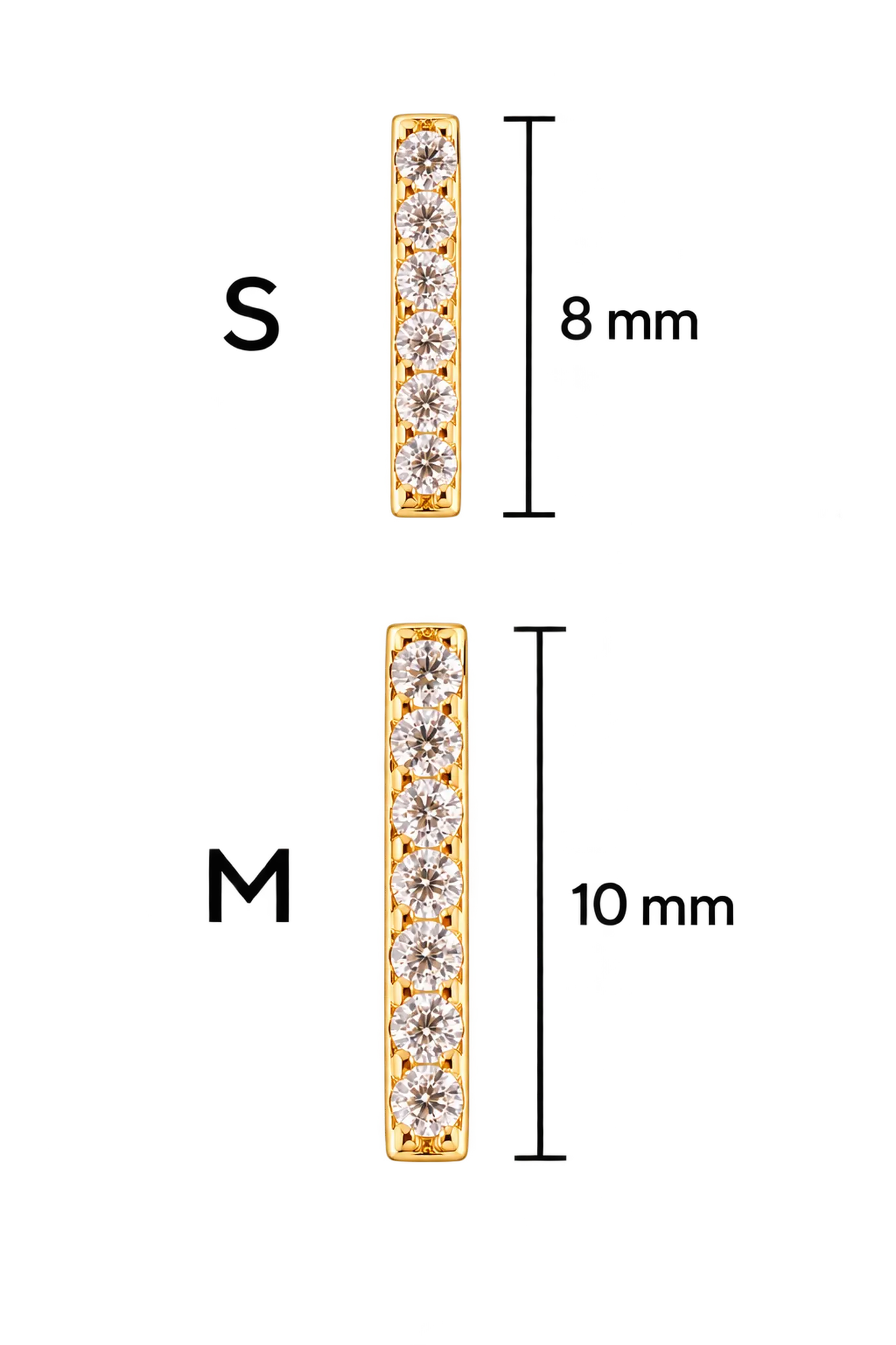 Cercei Argint Paved Baguette LisaConcept