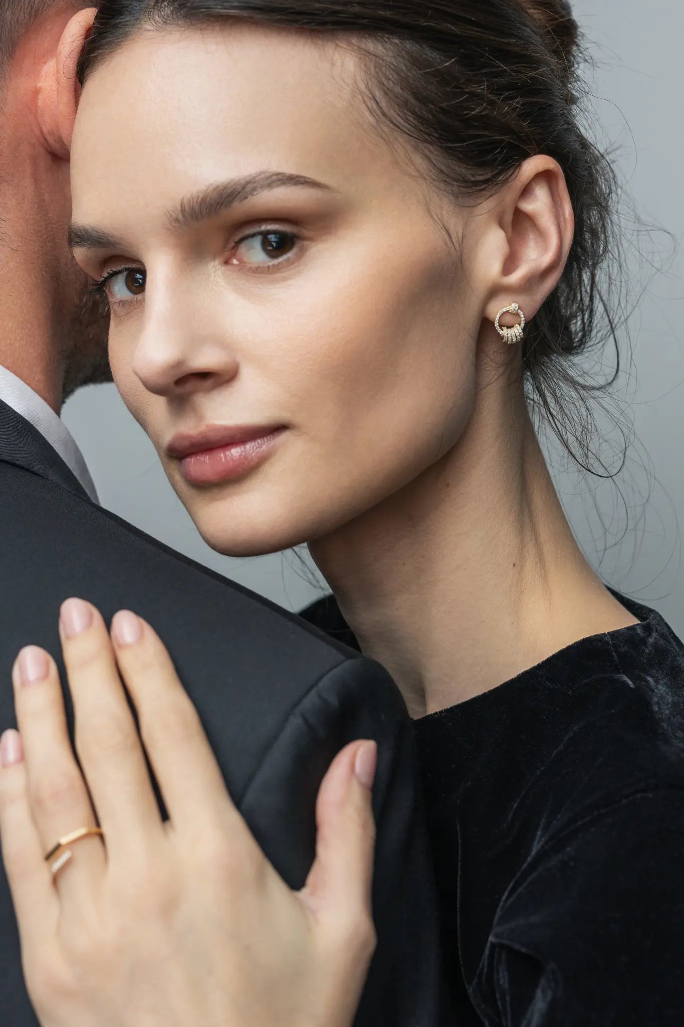 Cercei Argint Paved Twister LisaConcept