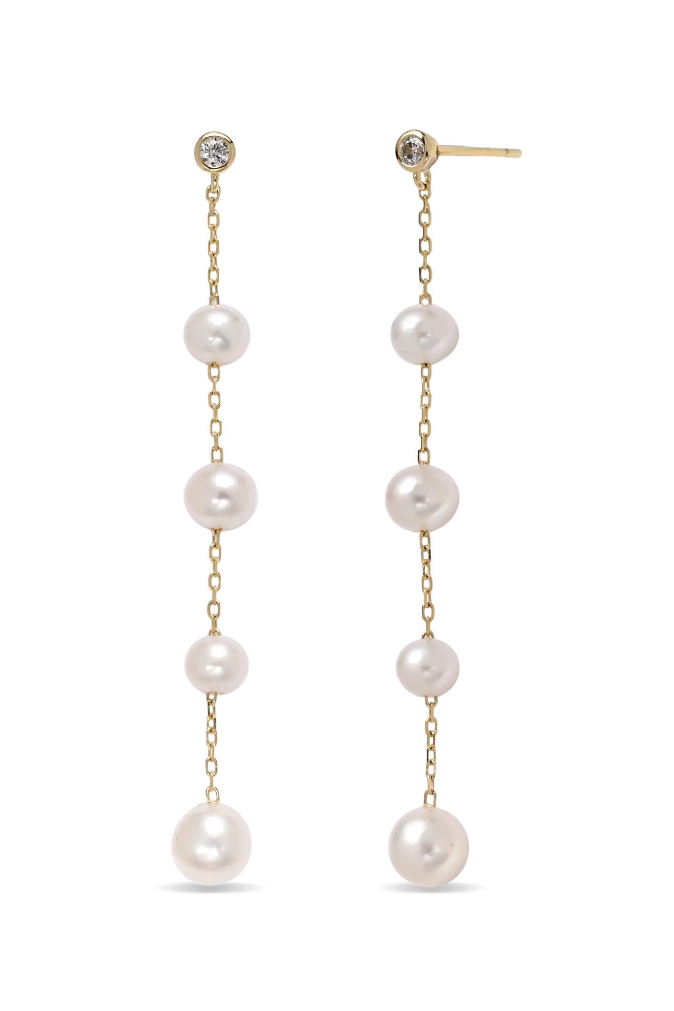 Cercei Argint Pearl Drip Drop III LisaConcept