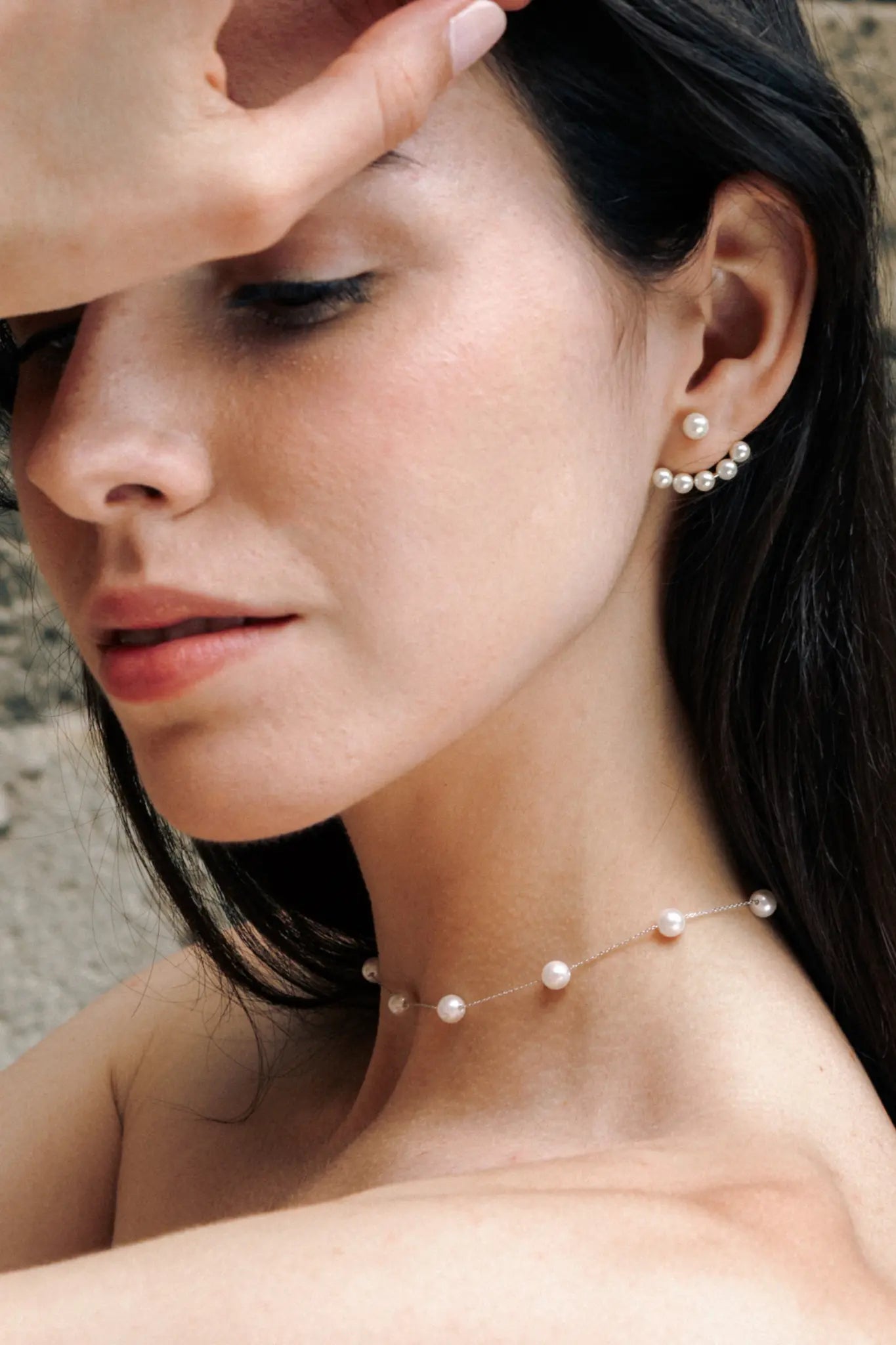 Cercei Argint Pearl Swing LisaConcept
