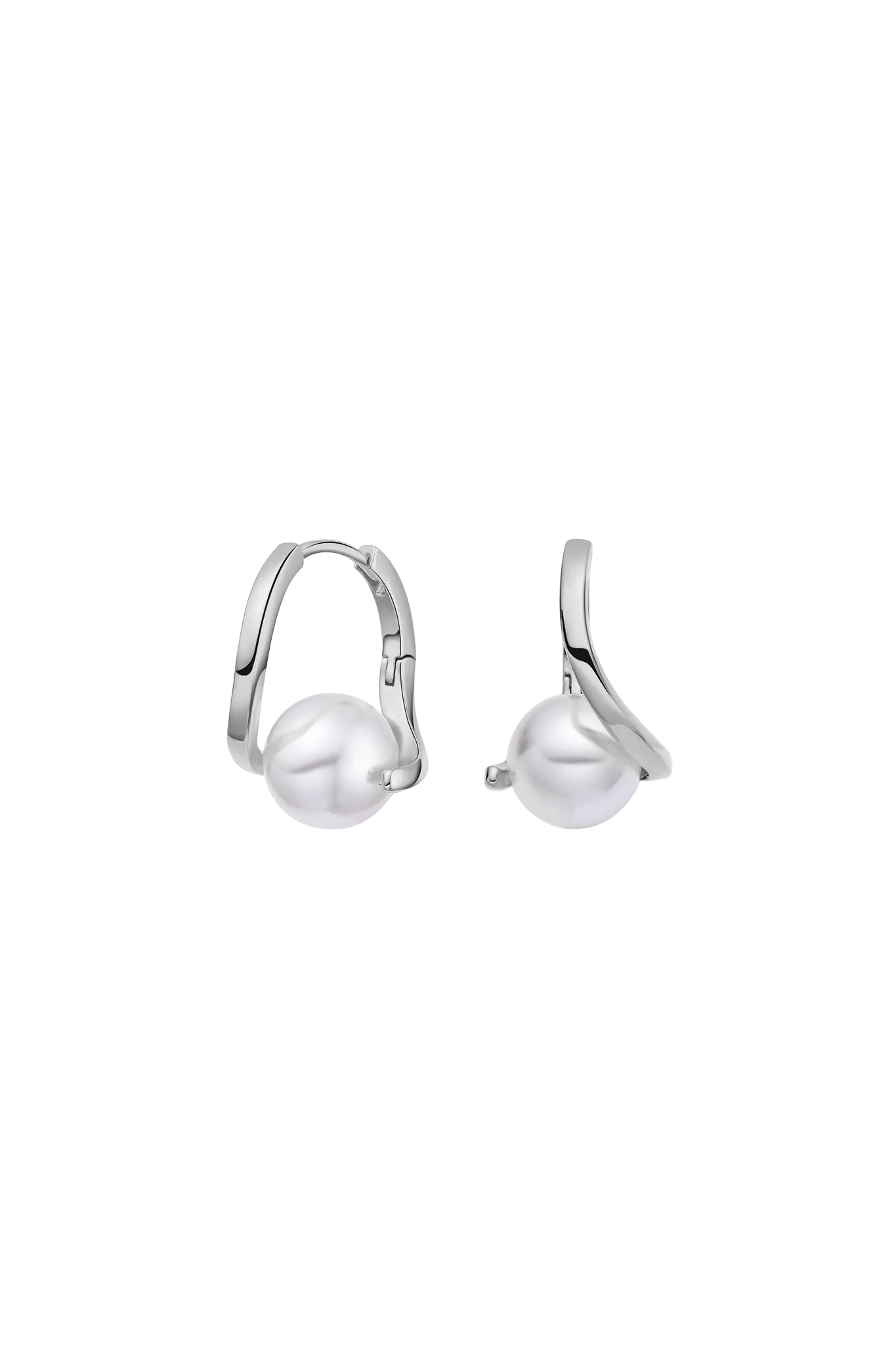 Cercei Argint Pearl Twist Lisa&Co.