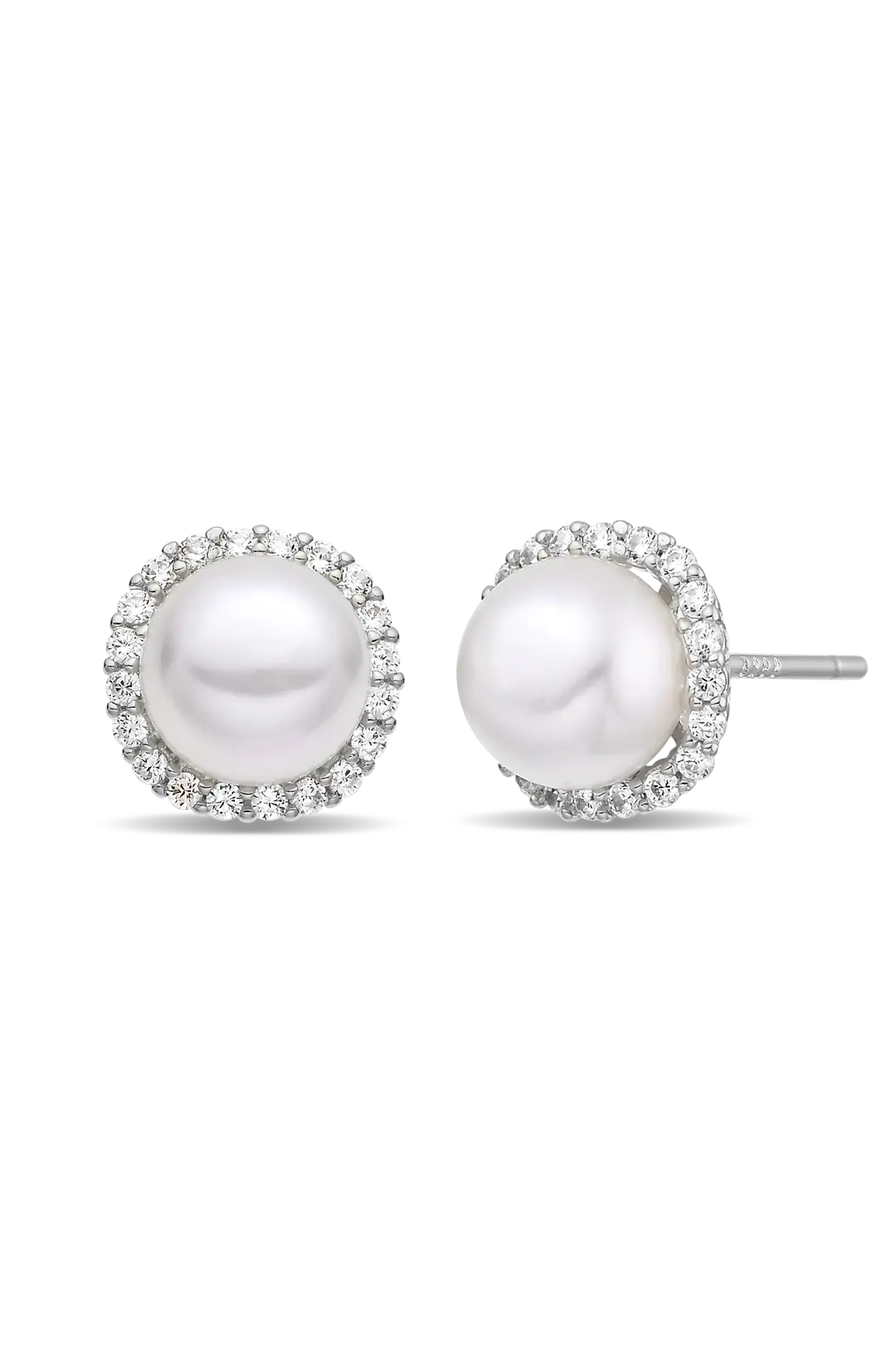 Cercei Argint Perla Corona Lisa&Co.