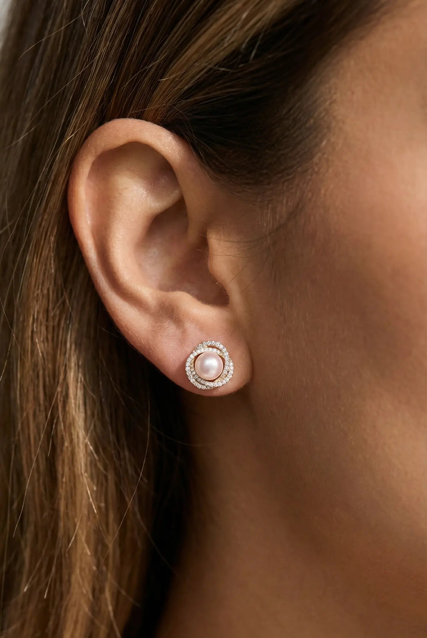 Cercei Argint Rose Sparkling Lisa&Co.