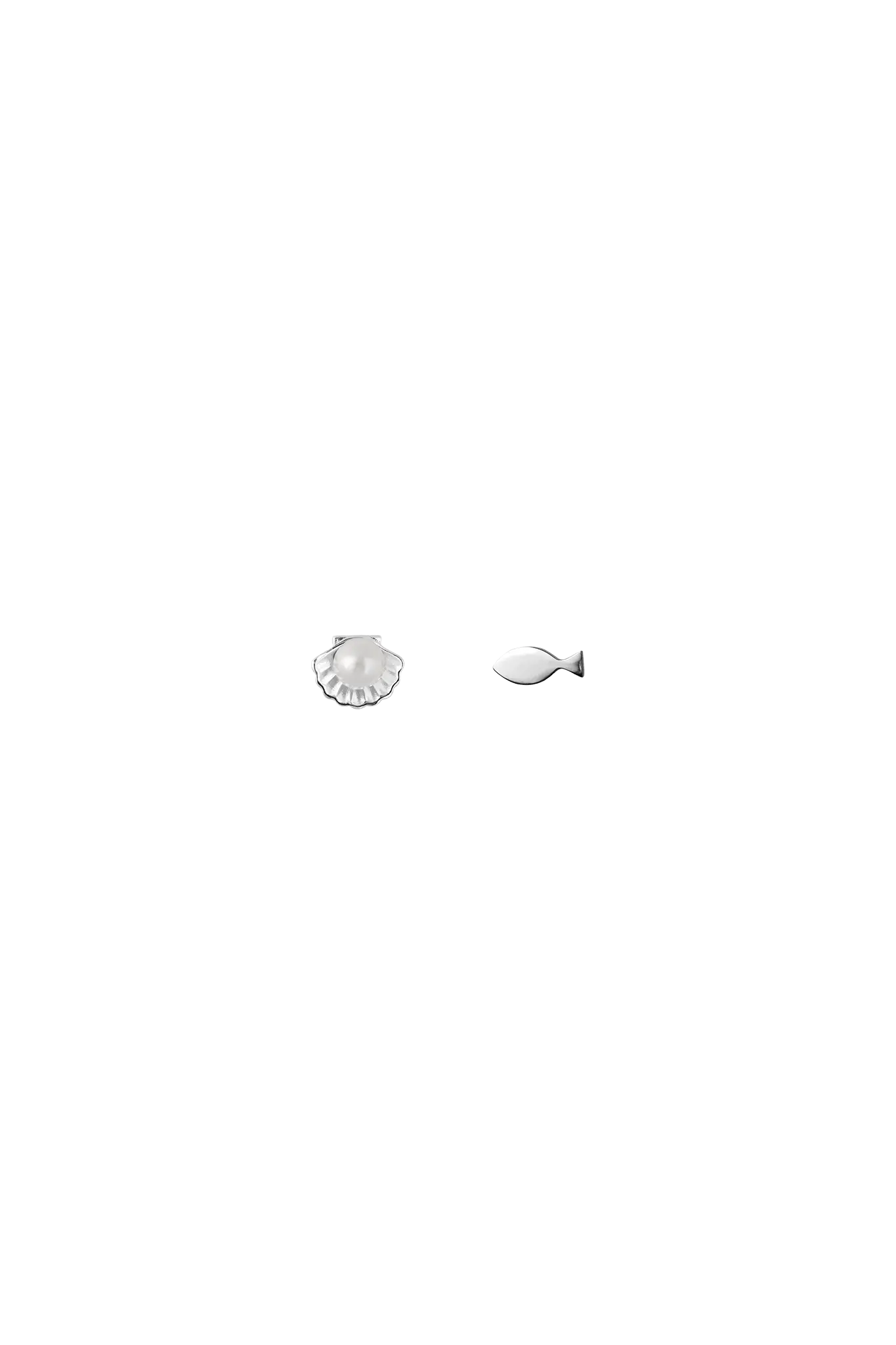 Cercei Argint Seapearl M & Fish LisaConcept