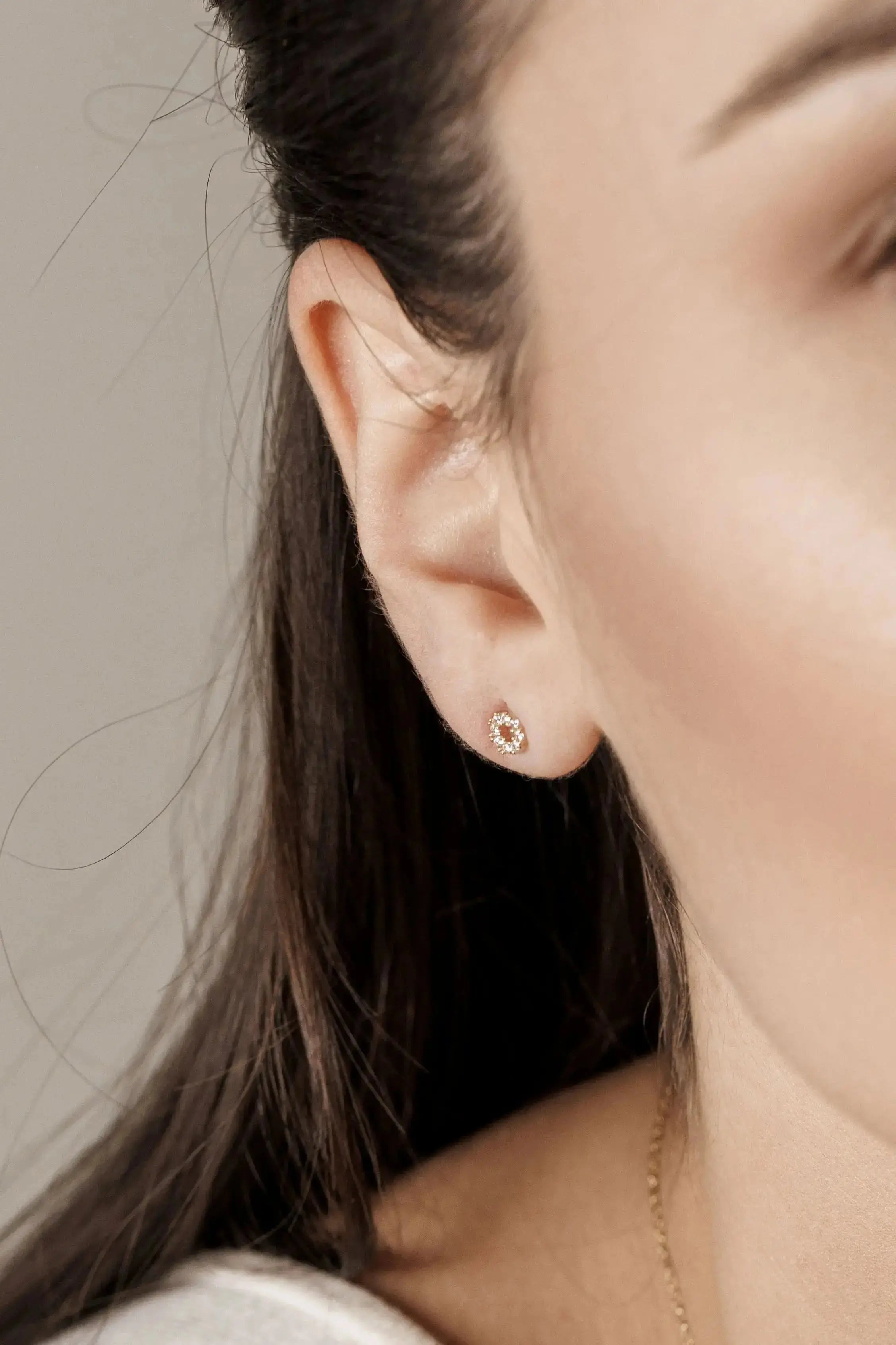 Cercei Argint Shiny Circle M LisaConcept