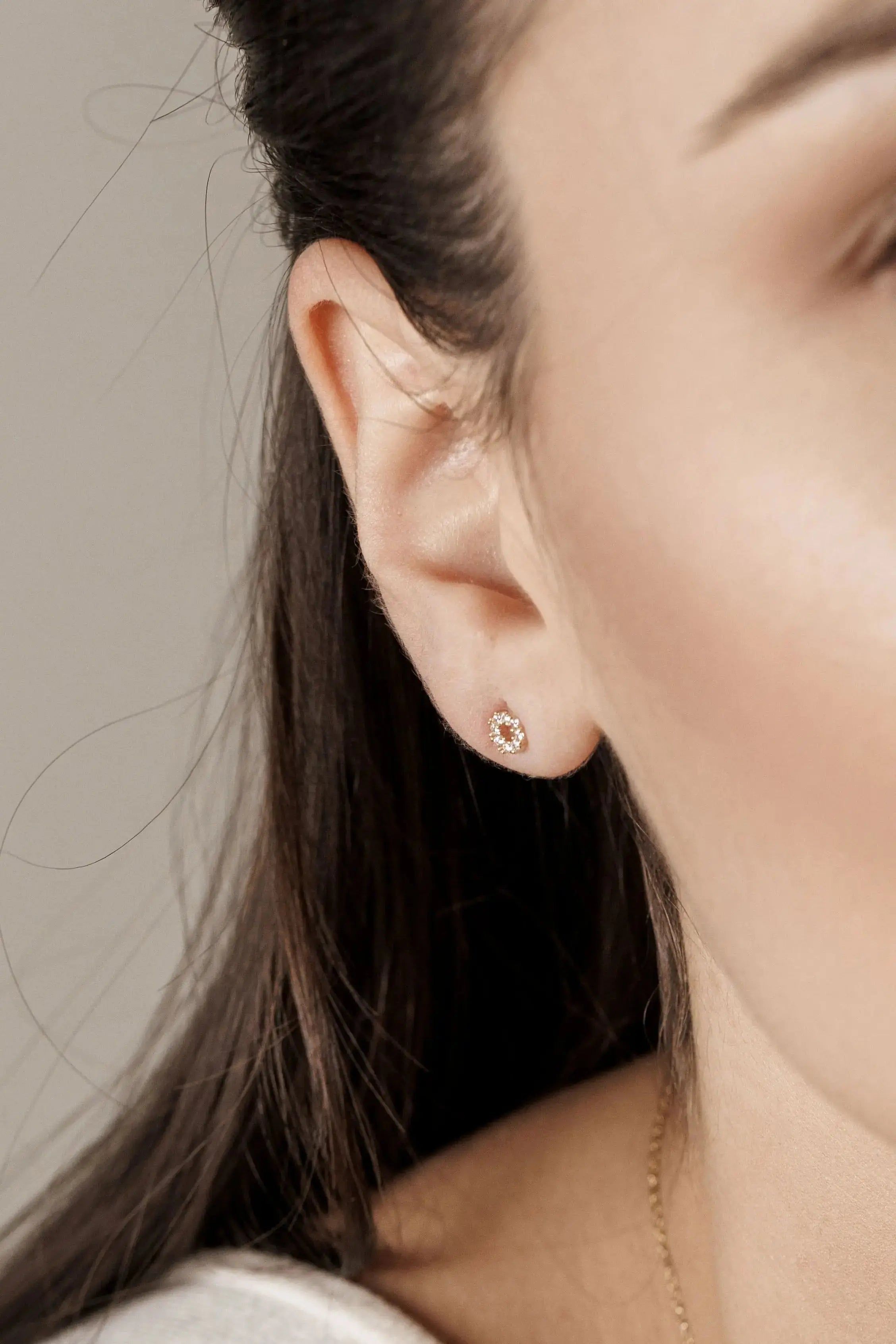 Cercei Argint Shiny Circle M LisaConcept