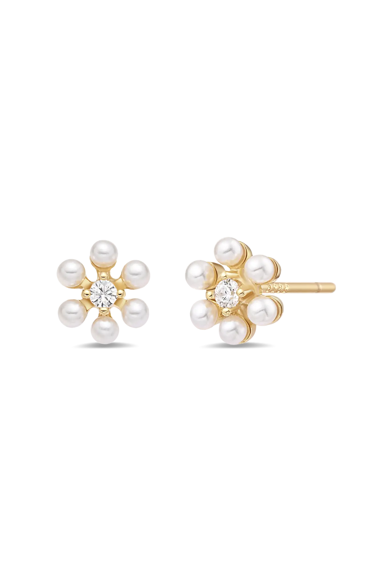 Cercei Argint Six Pearl Points LisaConcept