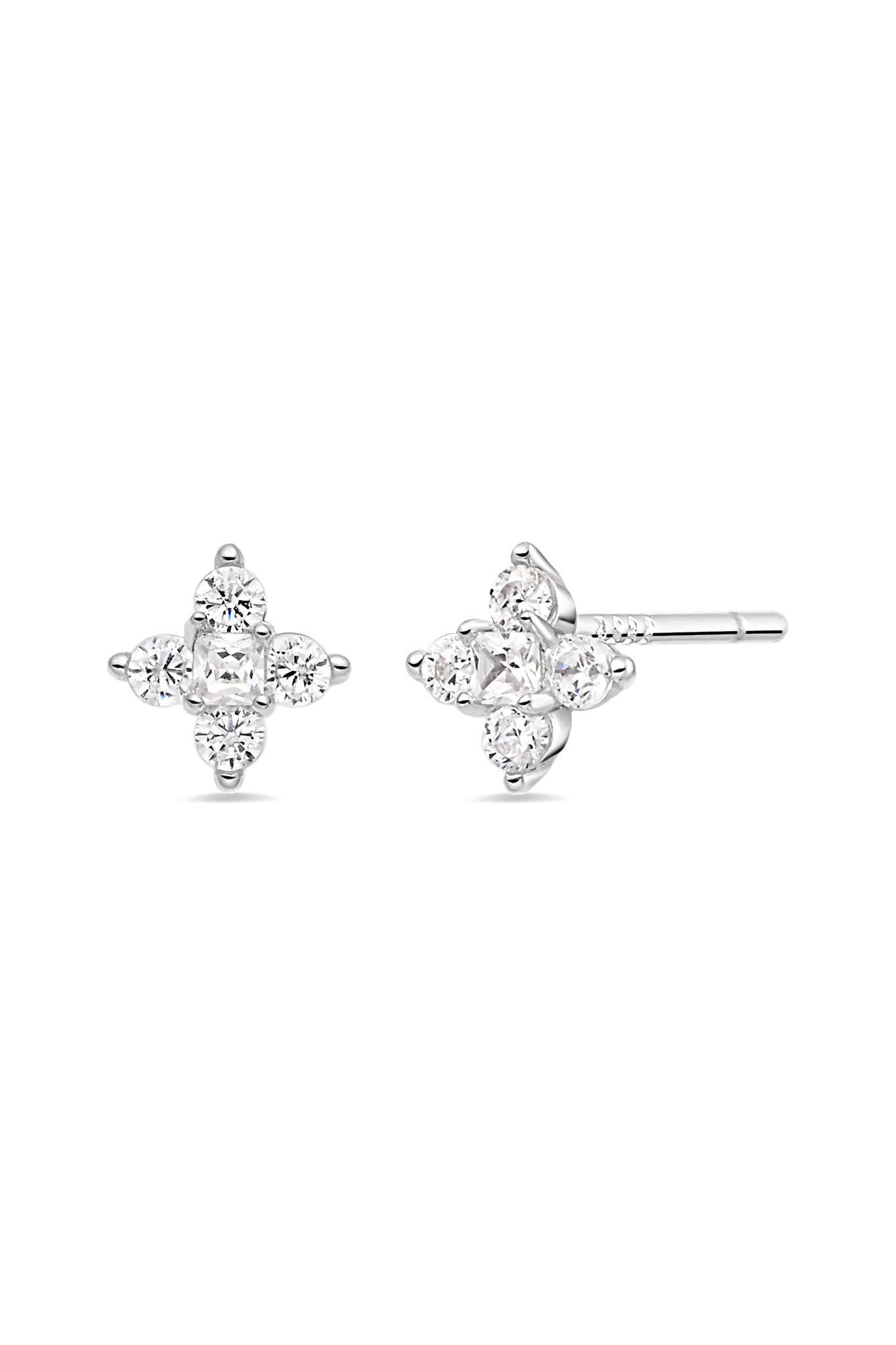 Cercei Argint Stella Crystal LisaConcept