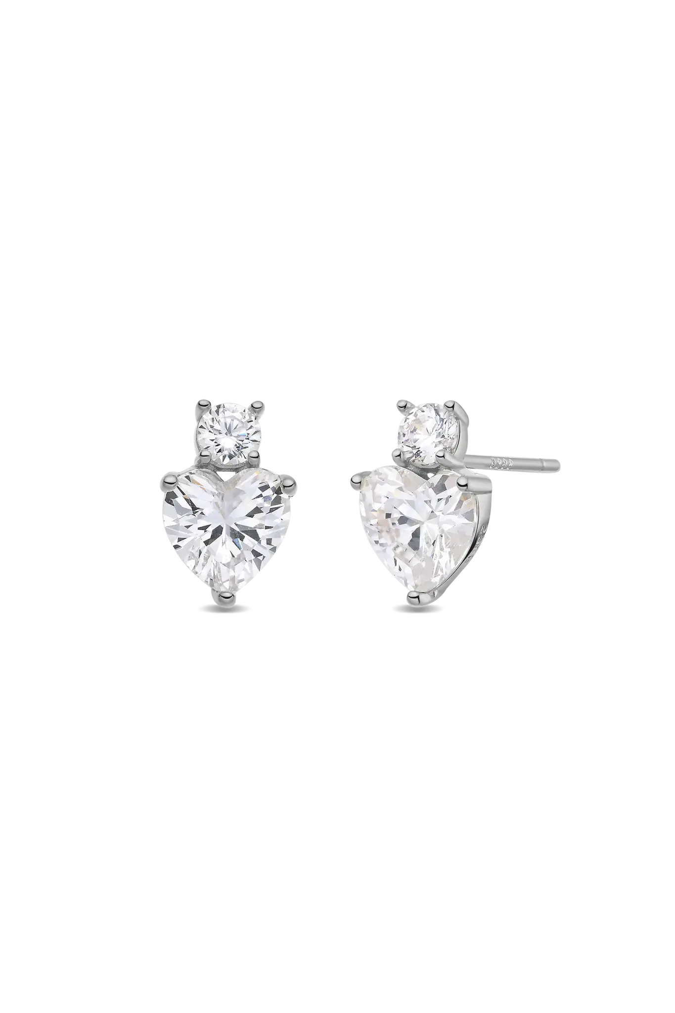 Cercel Argint Teardrop Heart Lisa&Co.