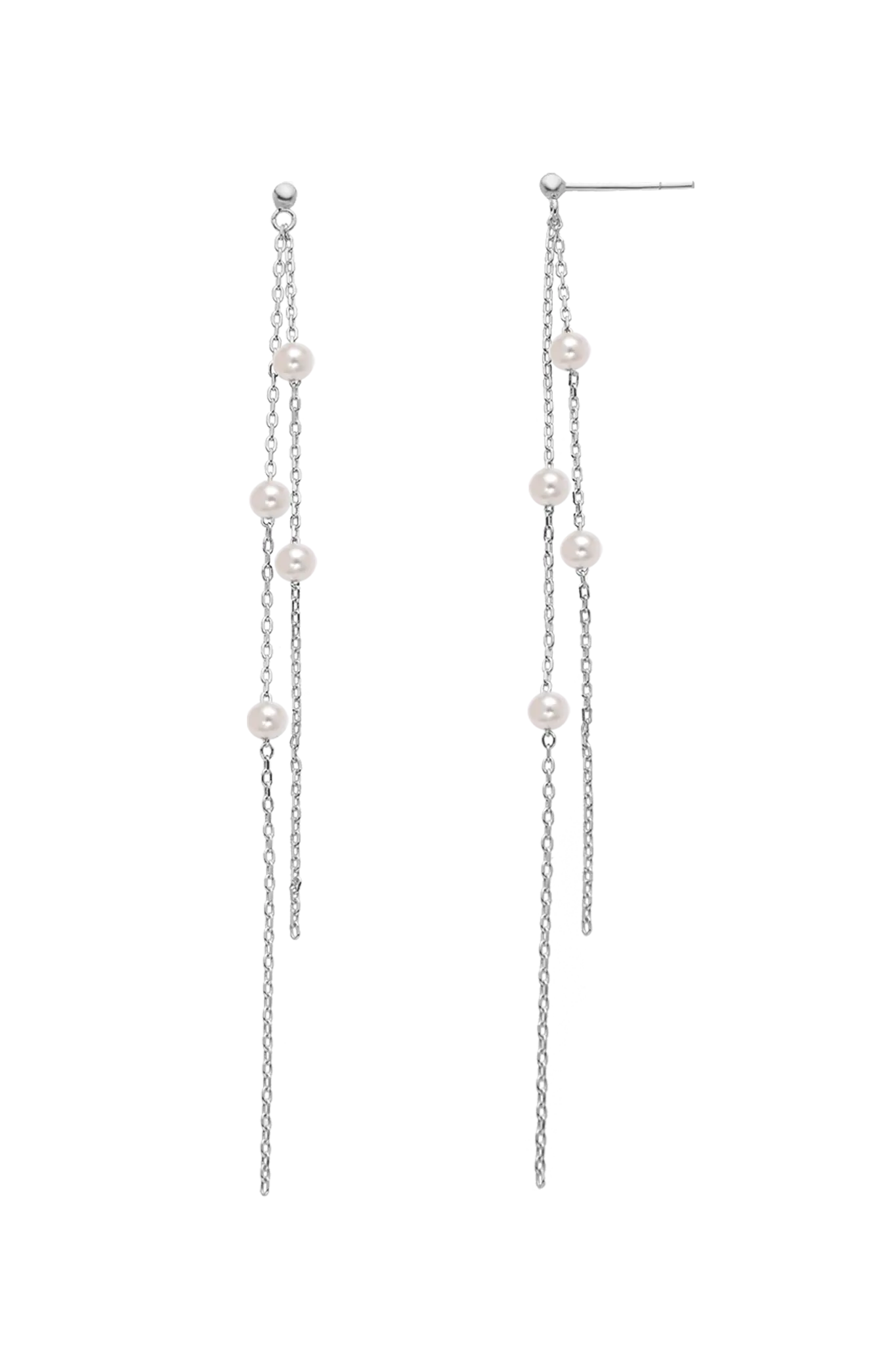 Cercei Argint Tiny Mixed Pearl Drip Drop LisaConcept