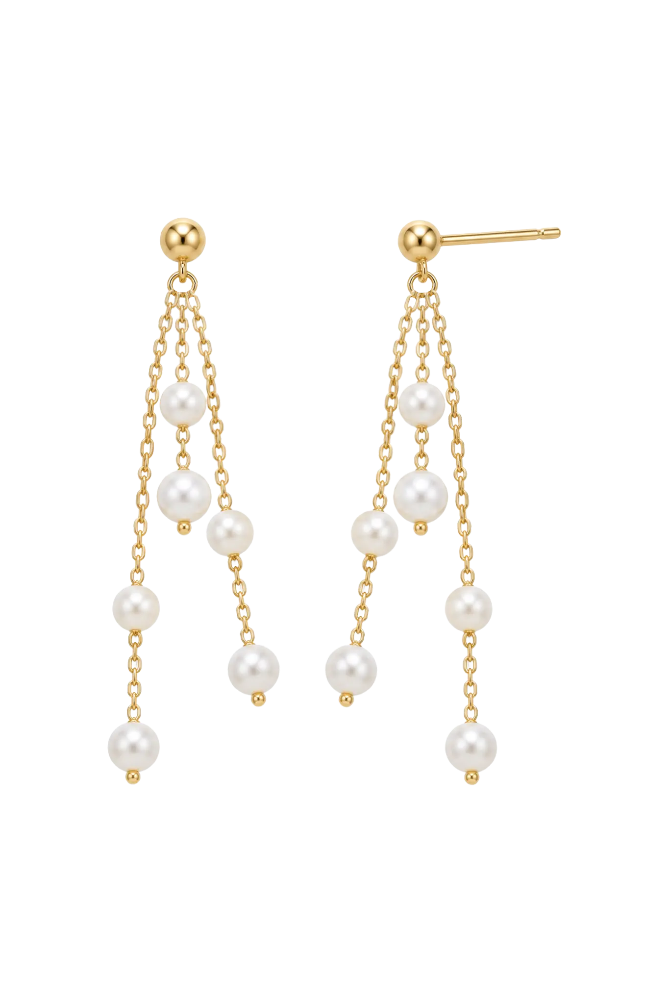 Cercei Argint Tiny Mixed Pearl Drip Drop LisaConcept