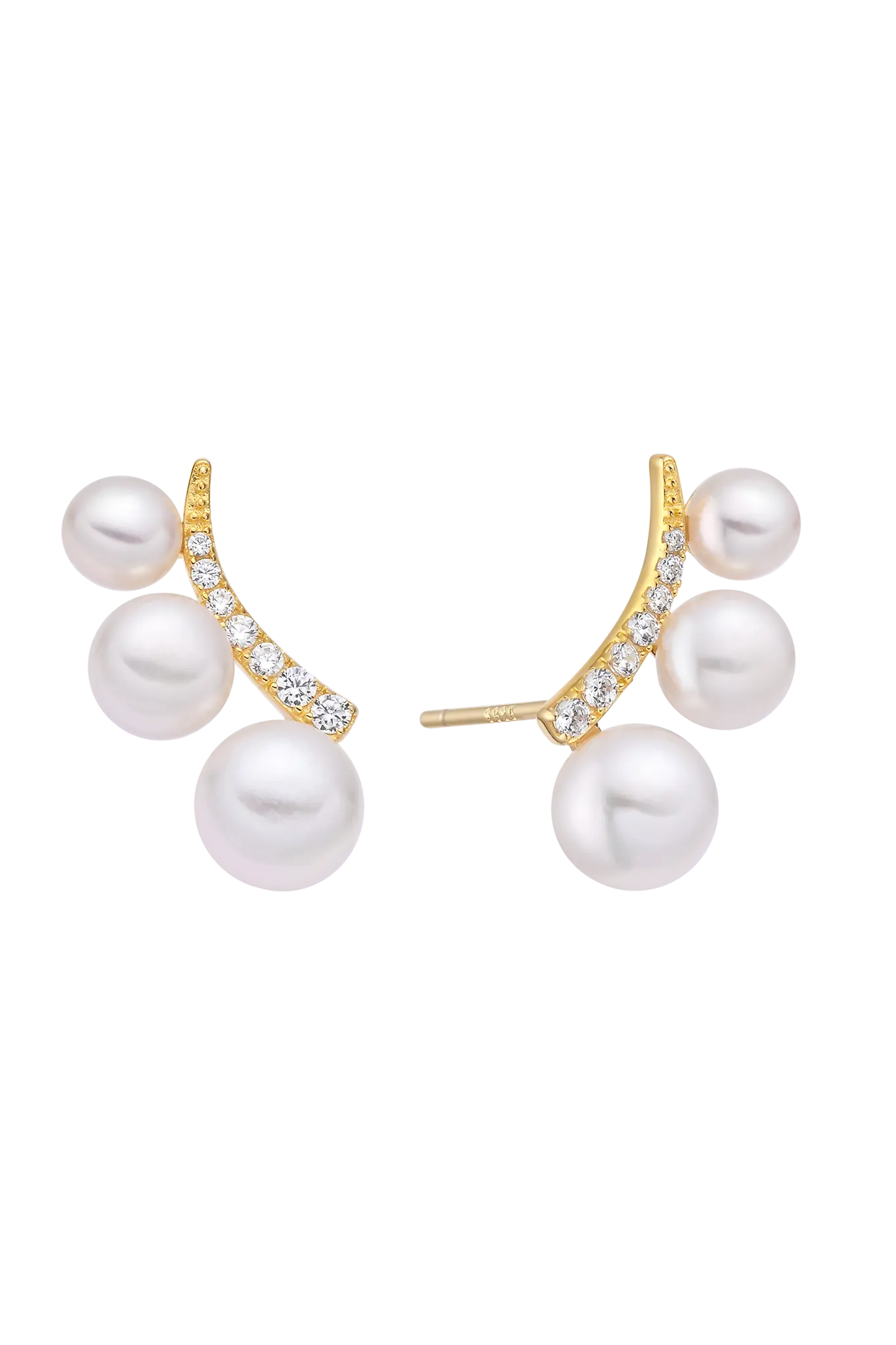 Cercei Argint Trio Pearl Grace LisaConcept