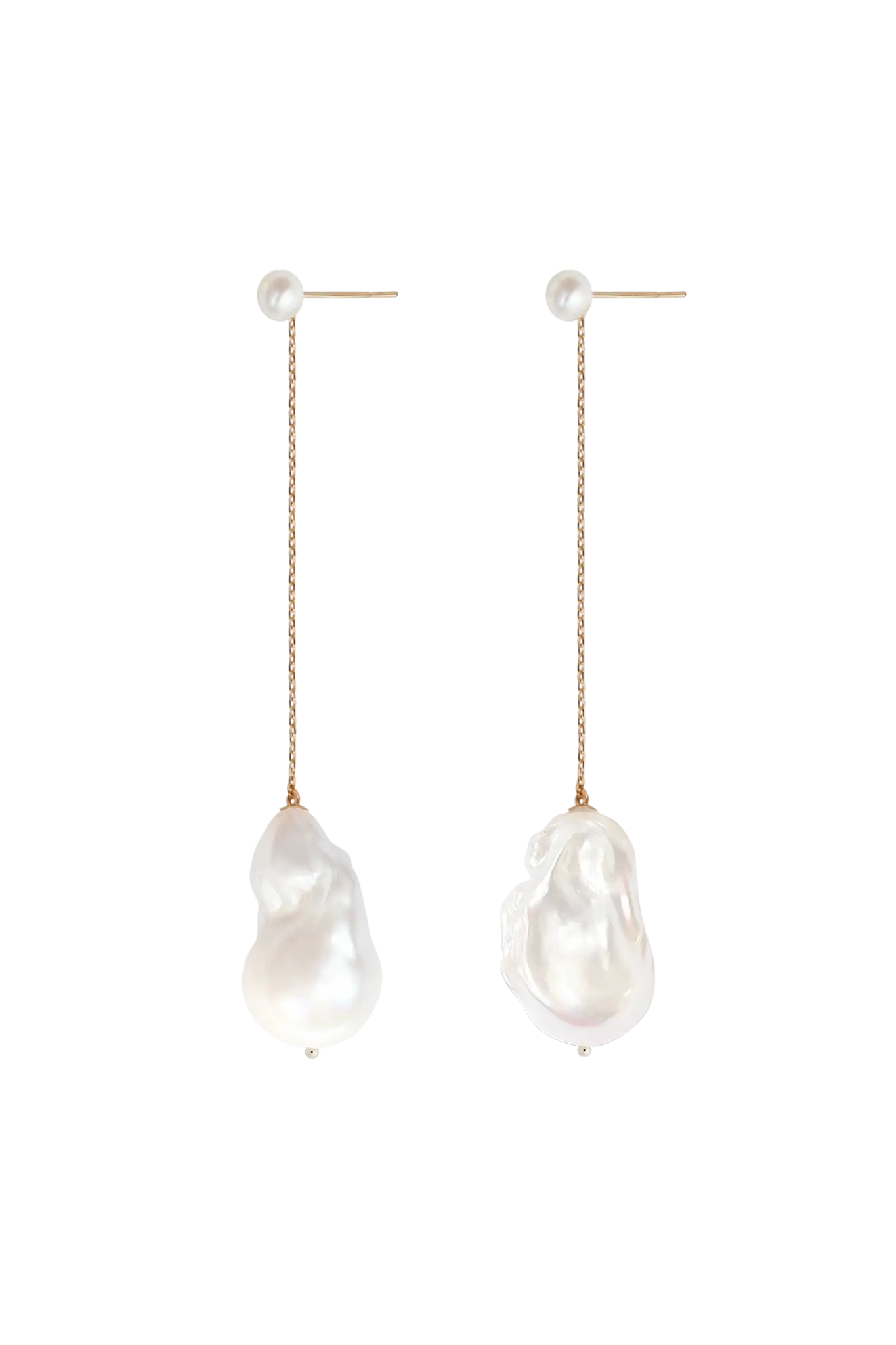 Cercei Argint White Drops on Chain LisaConcept