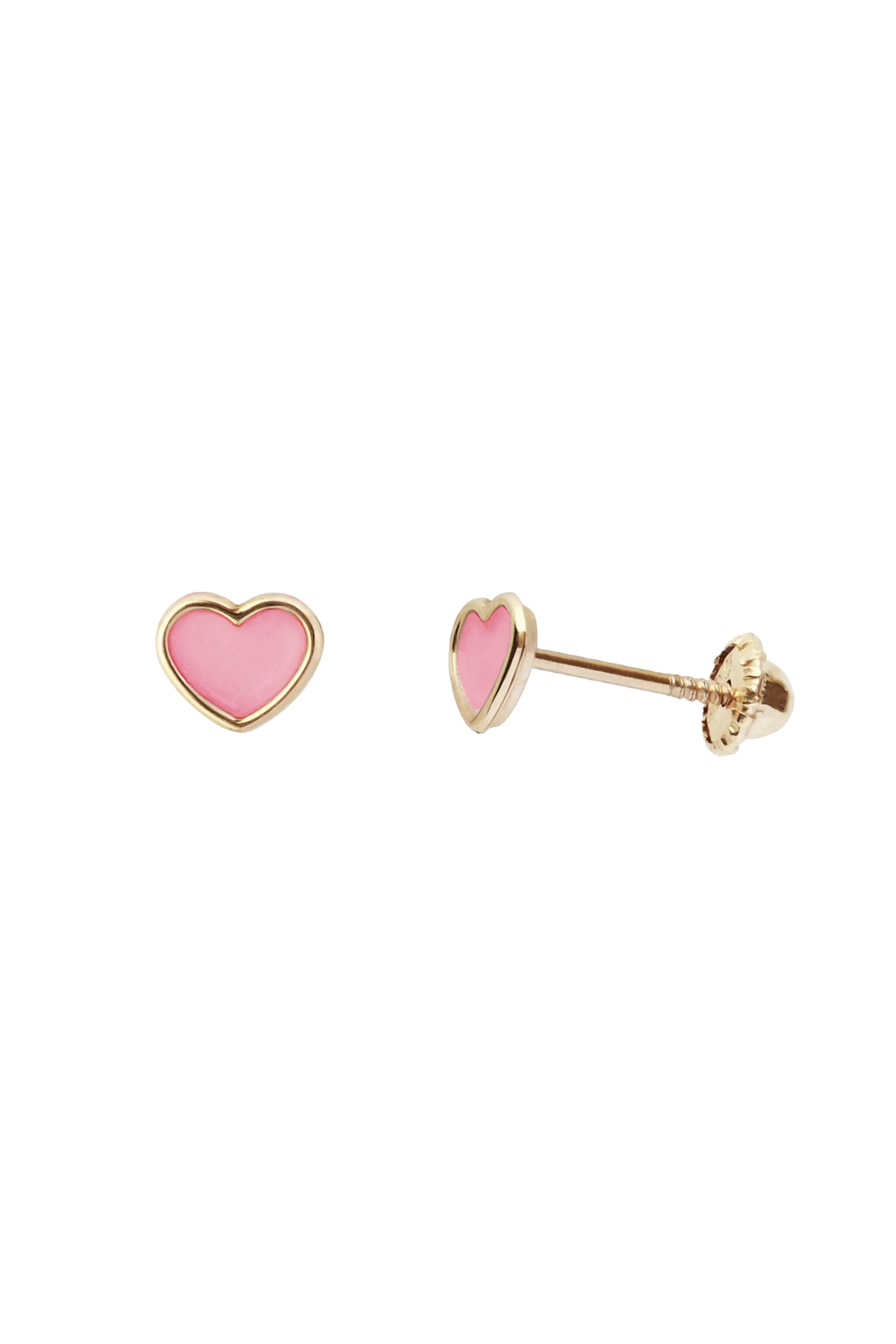 Cercei Aur Enamel Heart LisaConcept