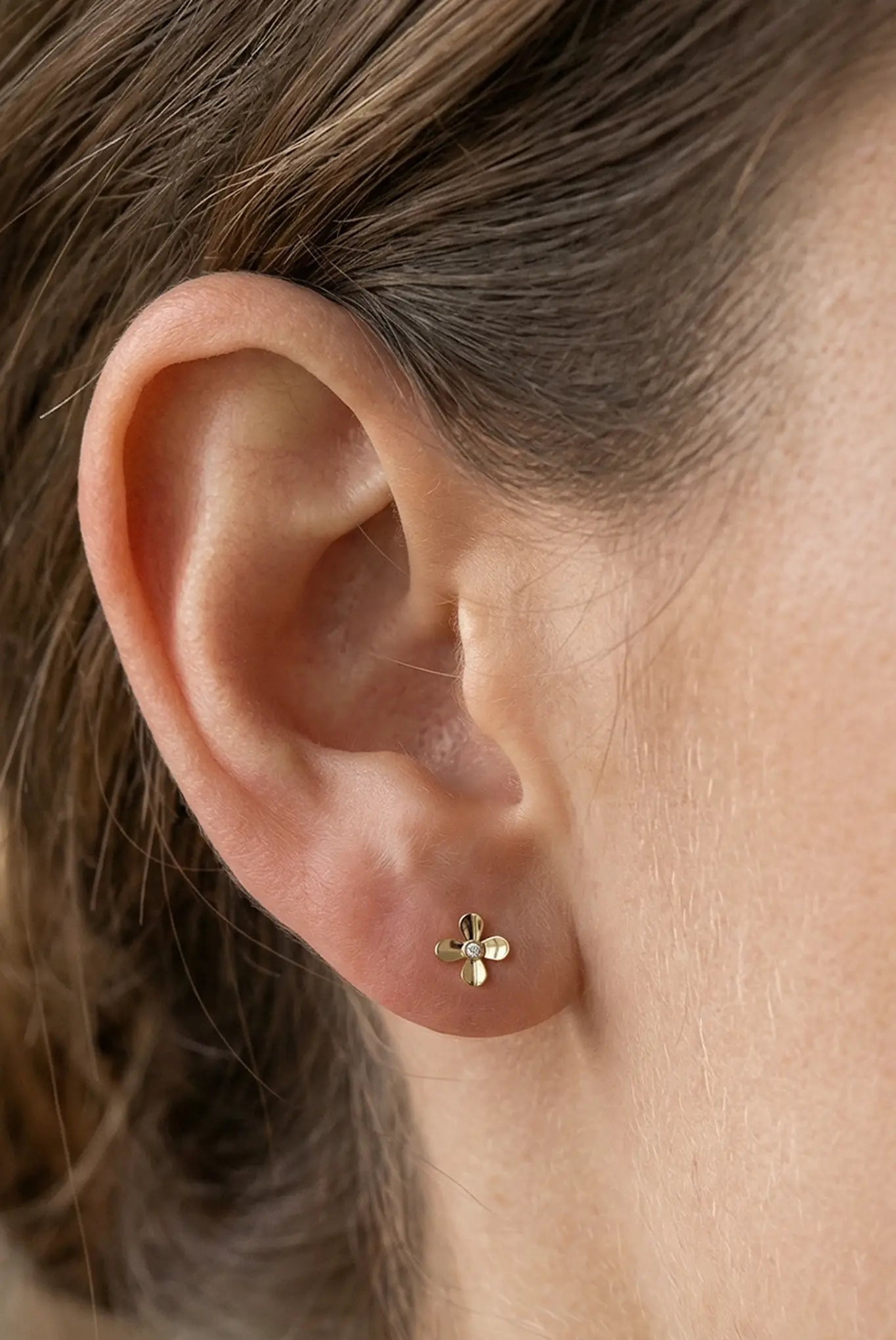 Cercei Aur cu filet Flower Baby Lisa&Co.