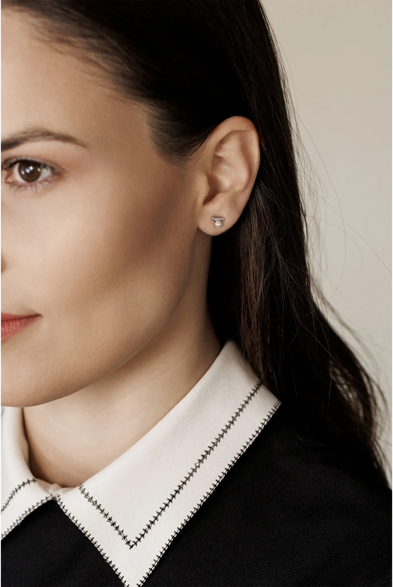 Cercei argint Baguette&Pearl M Lisa&Co.