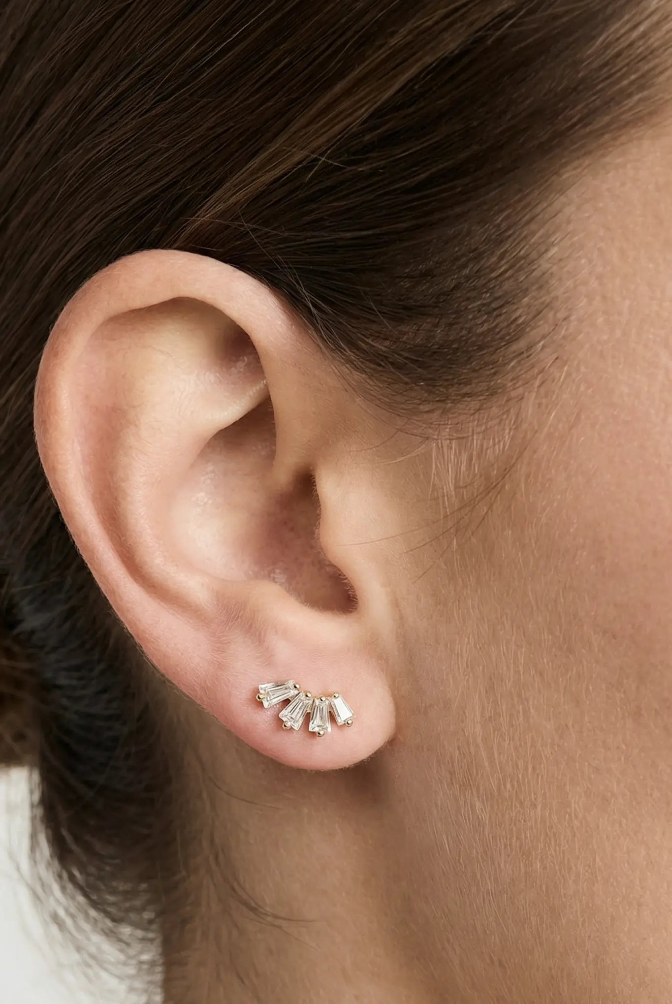 Cercei argint Papillon Baguette Lisa&Co.