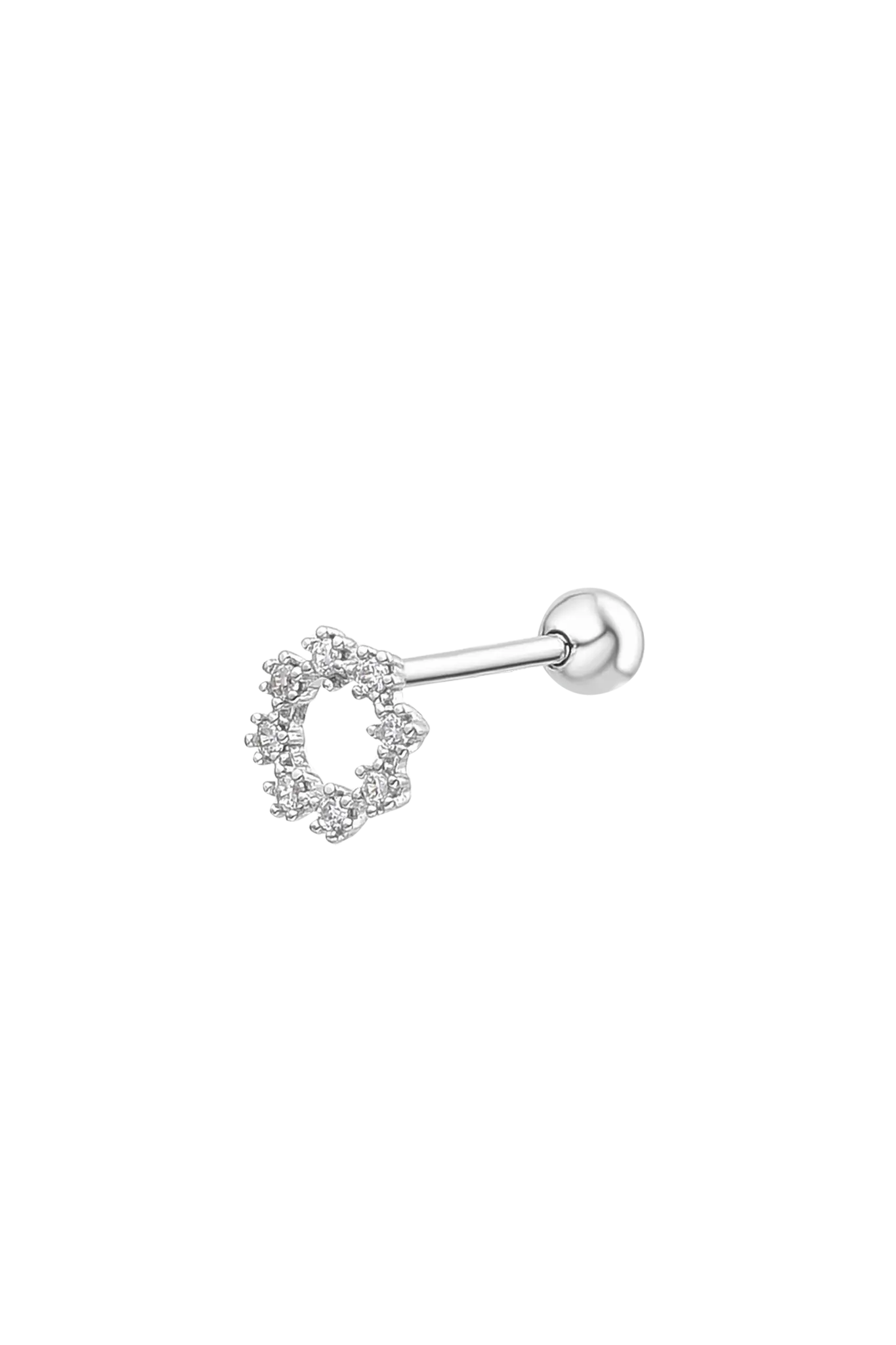 Cercel Argint Flower Crown (Pierce) Lisa&Co.