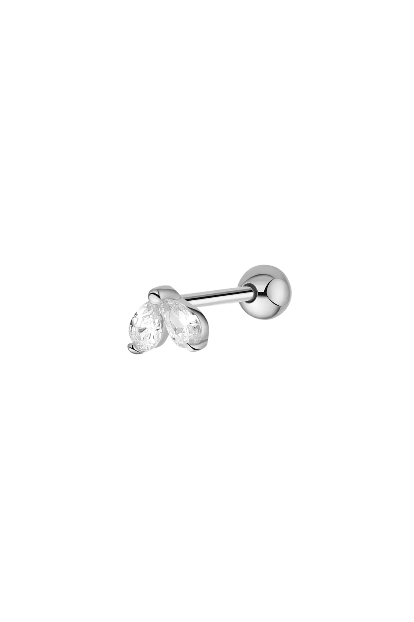 Cercel Argint Lis Double (Pierce) Lisa&Co.
