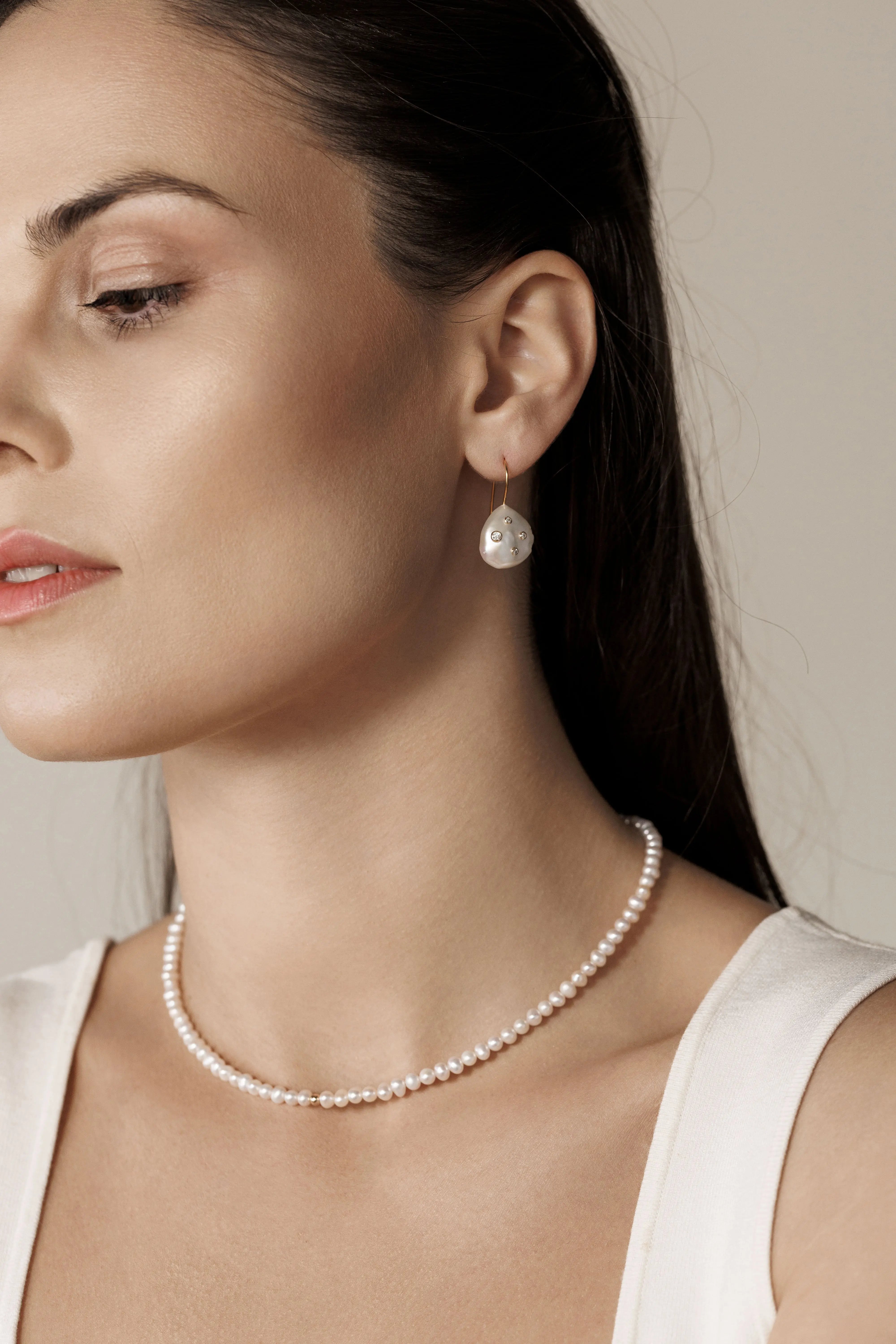 Colier Argint Pearl Bead LisaConcept