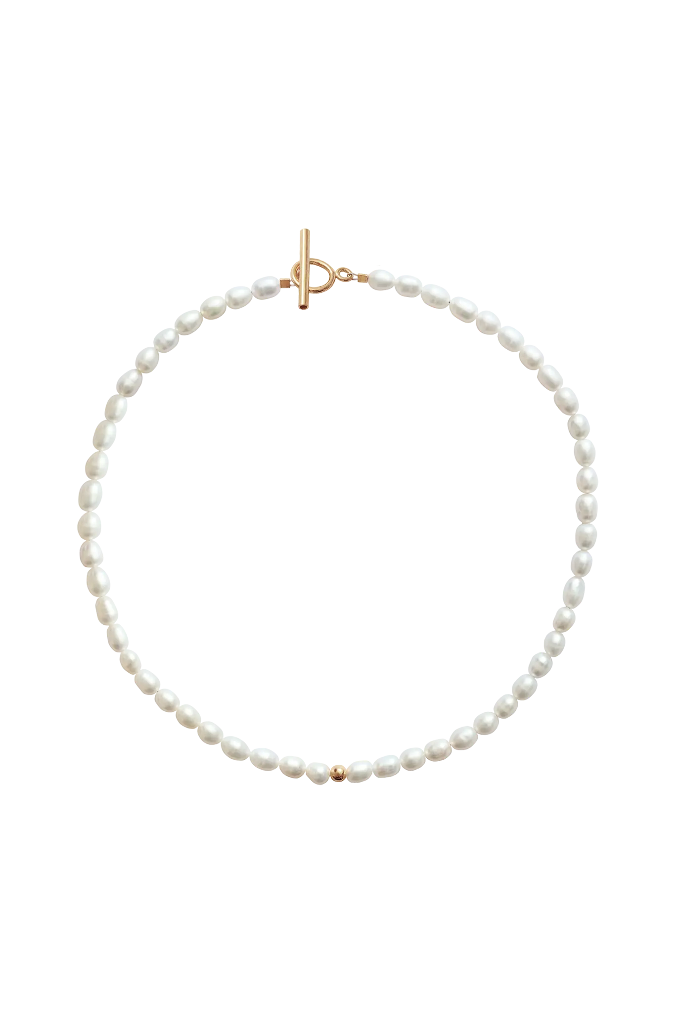 Colier Argint Pearl Bead Oval LisaConcept